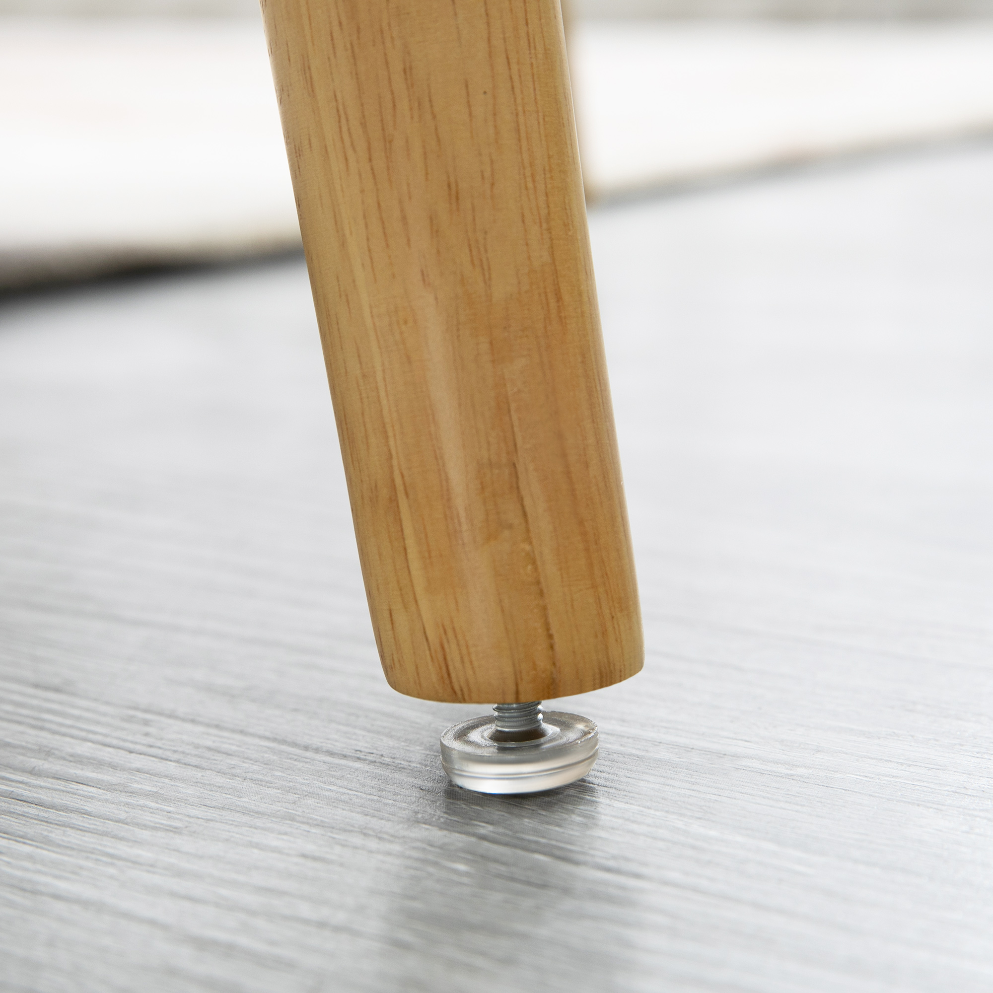  Scaun modern de accent capitonat, fotoliu de catifea pentru dormitor cu picioare din lemn, gri [7]