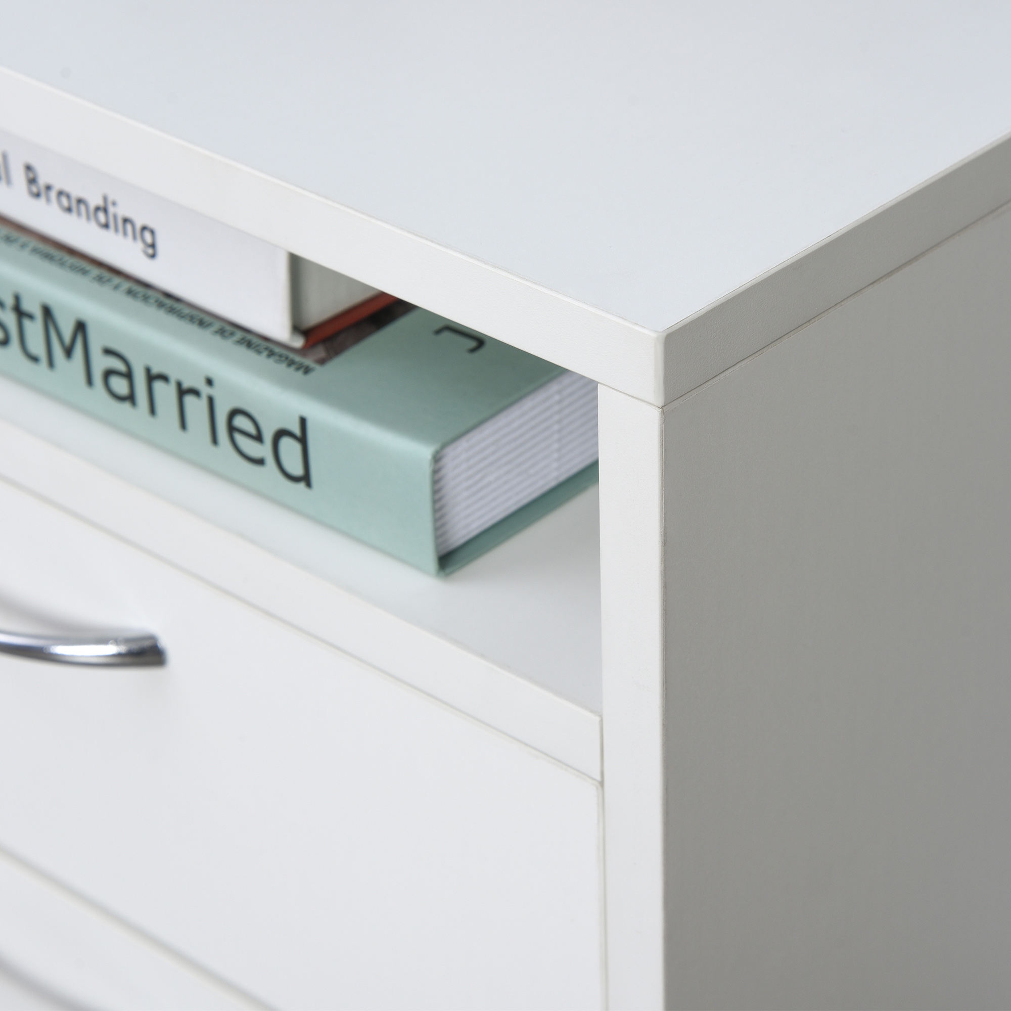  comoda pentru birou, cu roti, 40x35x60cm, alba [8]