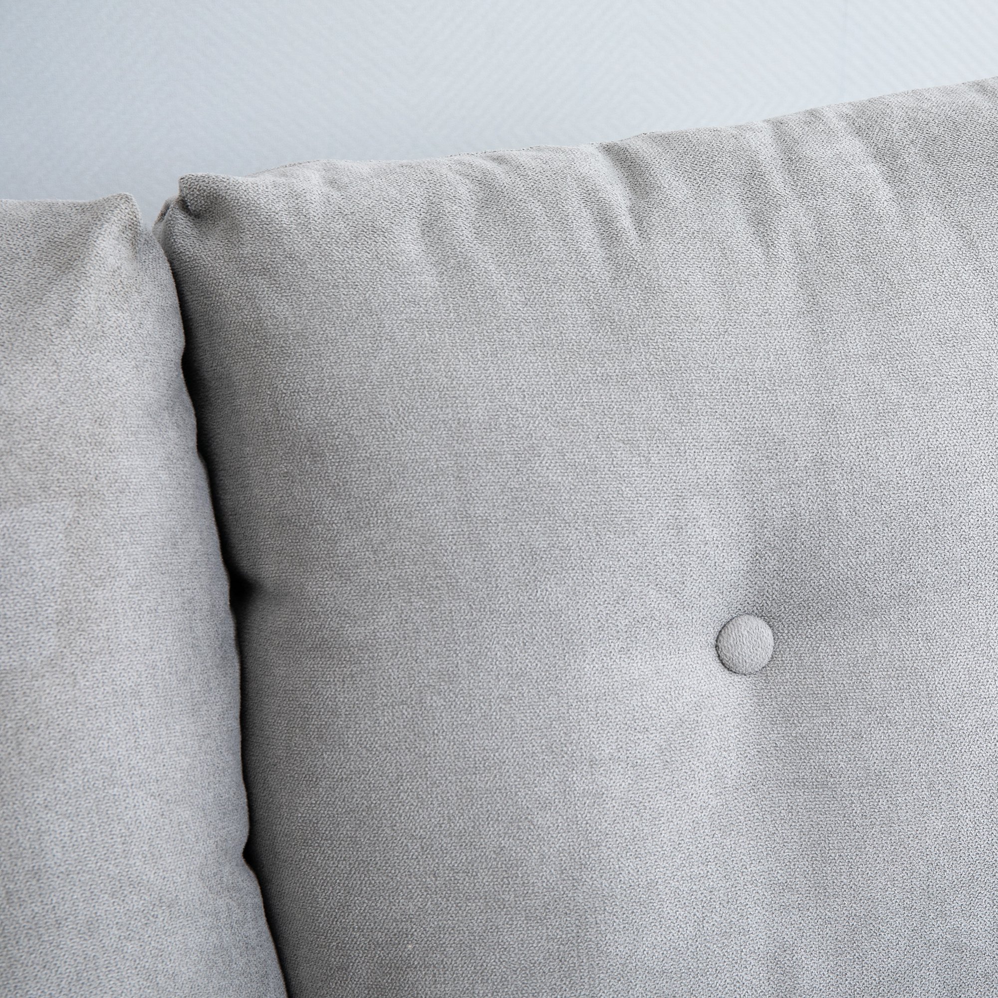  Canapea Compacta 2 Locuri Design Modern, Spate Matlasat, Gri [8]