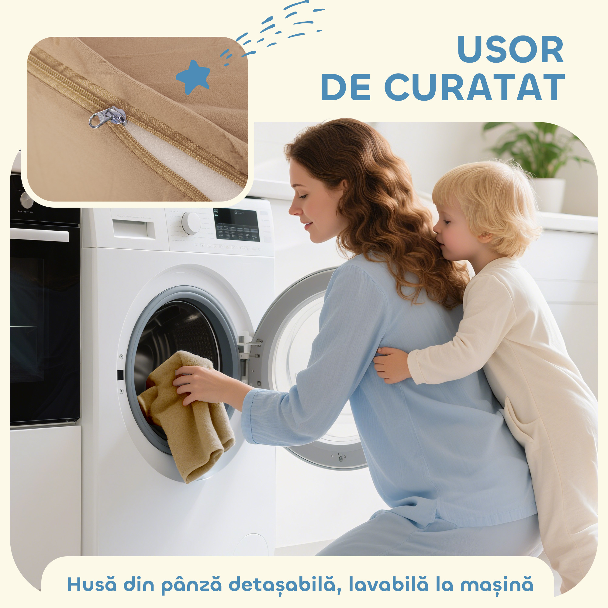  Set 8 Constructii Moi pentru Copii 0-3 Ani de Interior, din Catifea si Spuma PU Portocaliu [4]