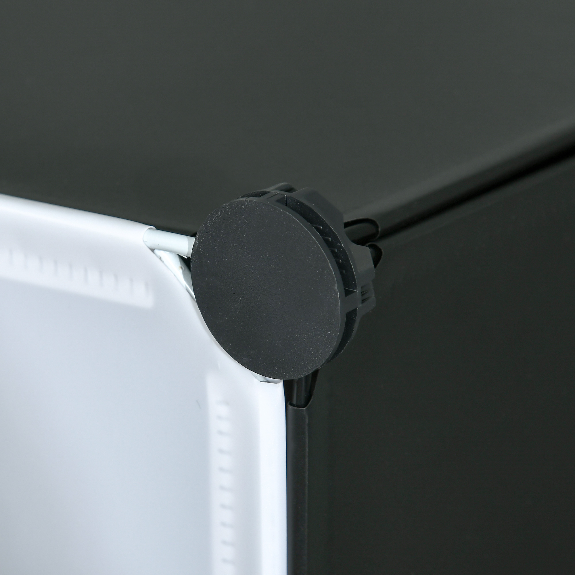  Mobilier pentru incaltaminte modular, 6 cuburi 49x36.5x108 cm din plastic PP si otel, Negru [8]