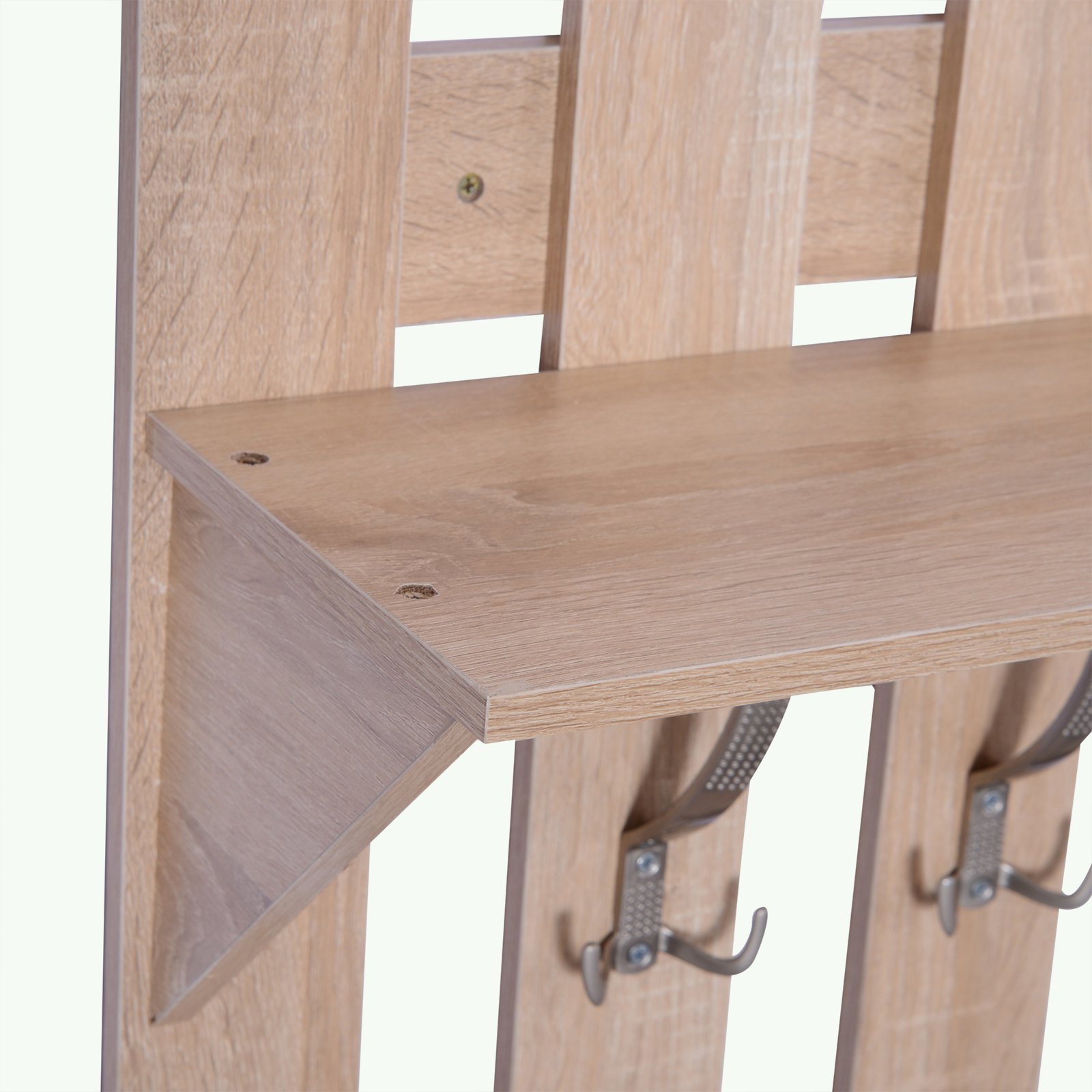  Set Hol 3 Piese - Dulap Pantofi, Cuier cu Oglinda, Design Lemn [7]