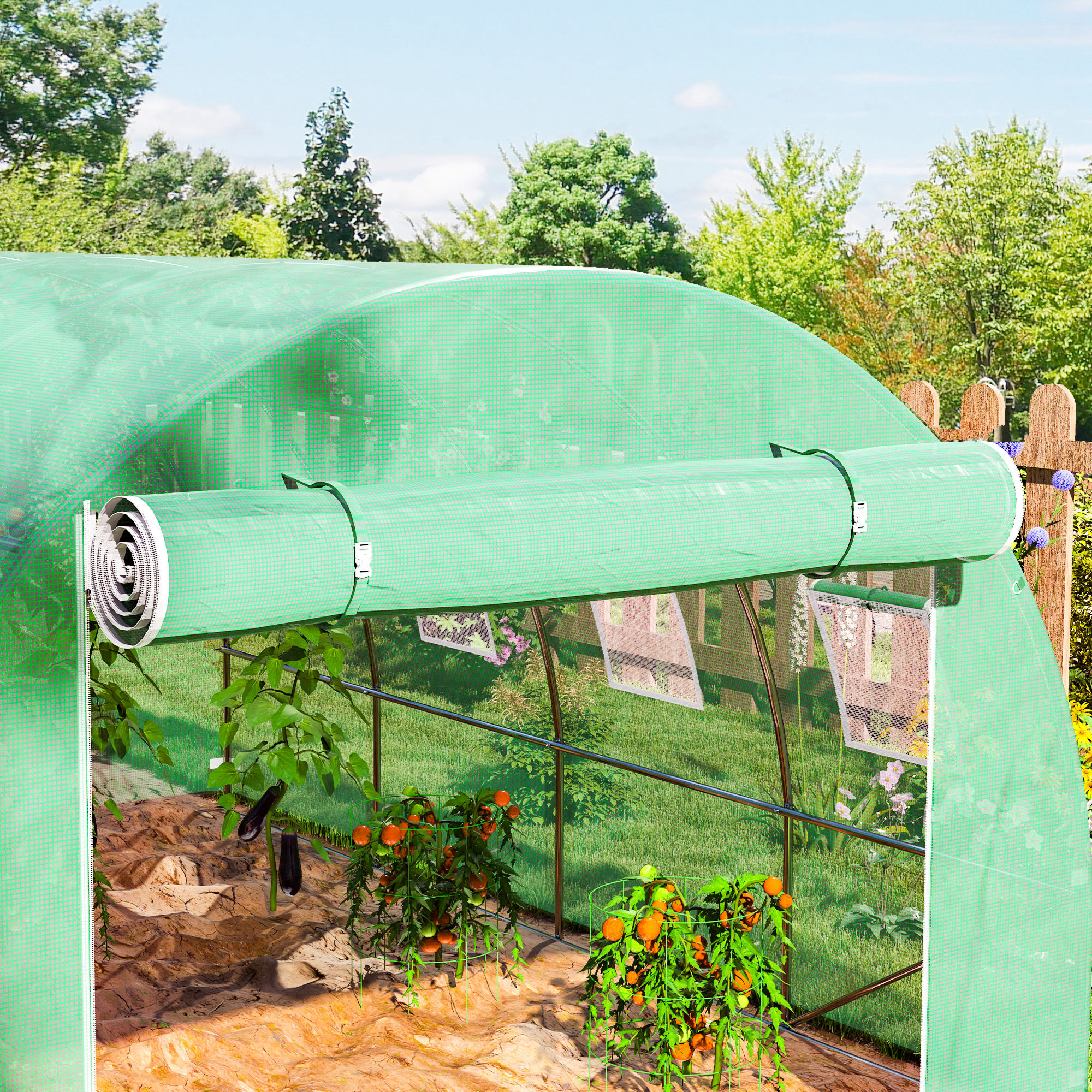  Prelata Sera 4×3×2 m - Cu 8 Ferestre, Usa Rulanta si Margini [8]