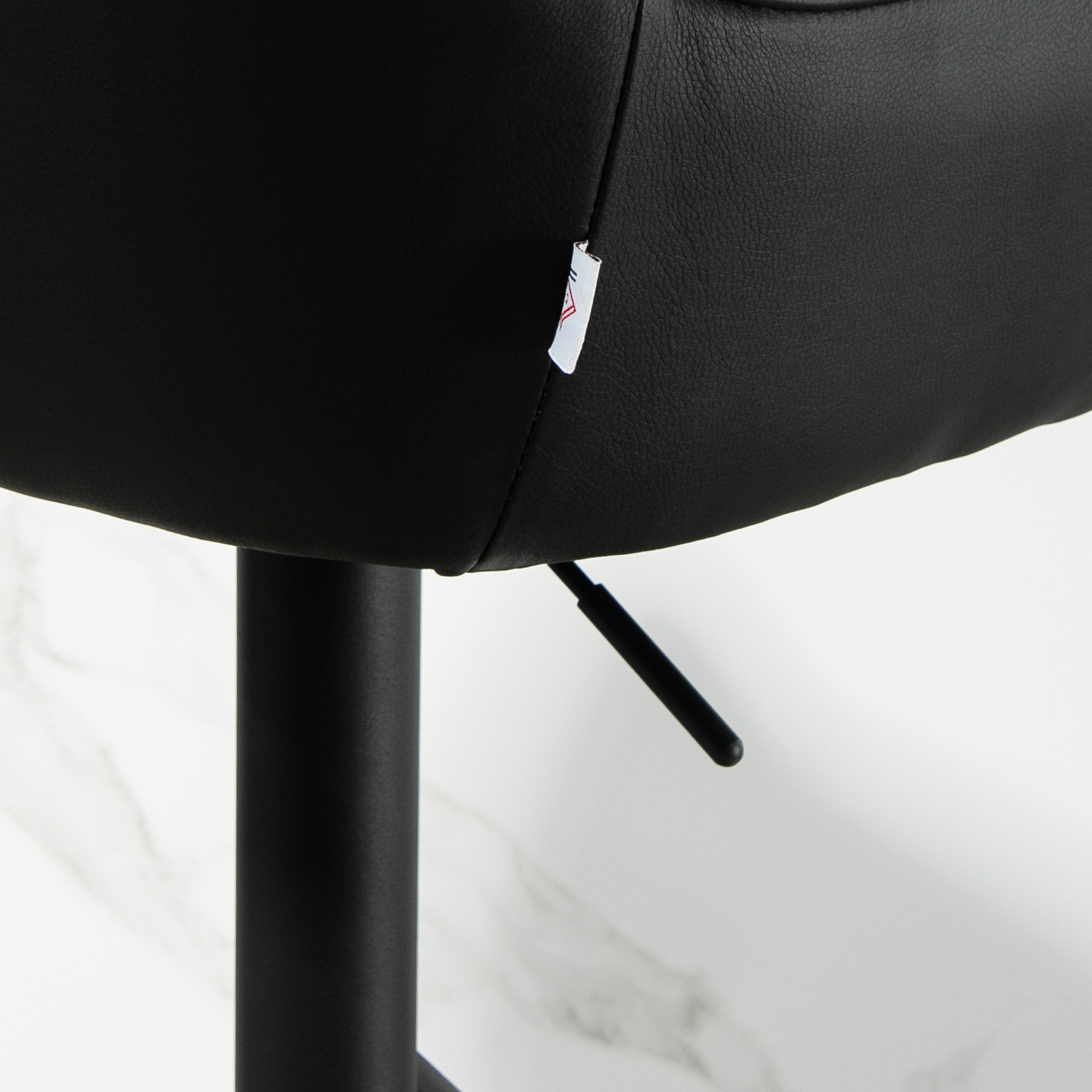  Set 2 Scaune Tapitate Reglabile pe inaltime cu Spatar si Brate, 52,5x53x86,5-108 cm, Negru si Gri Deschis [8]