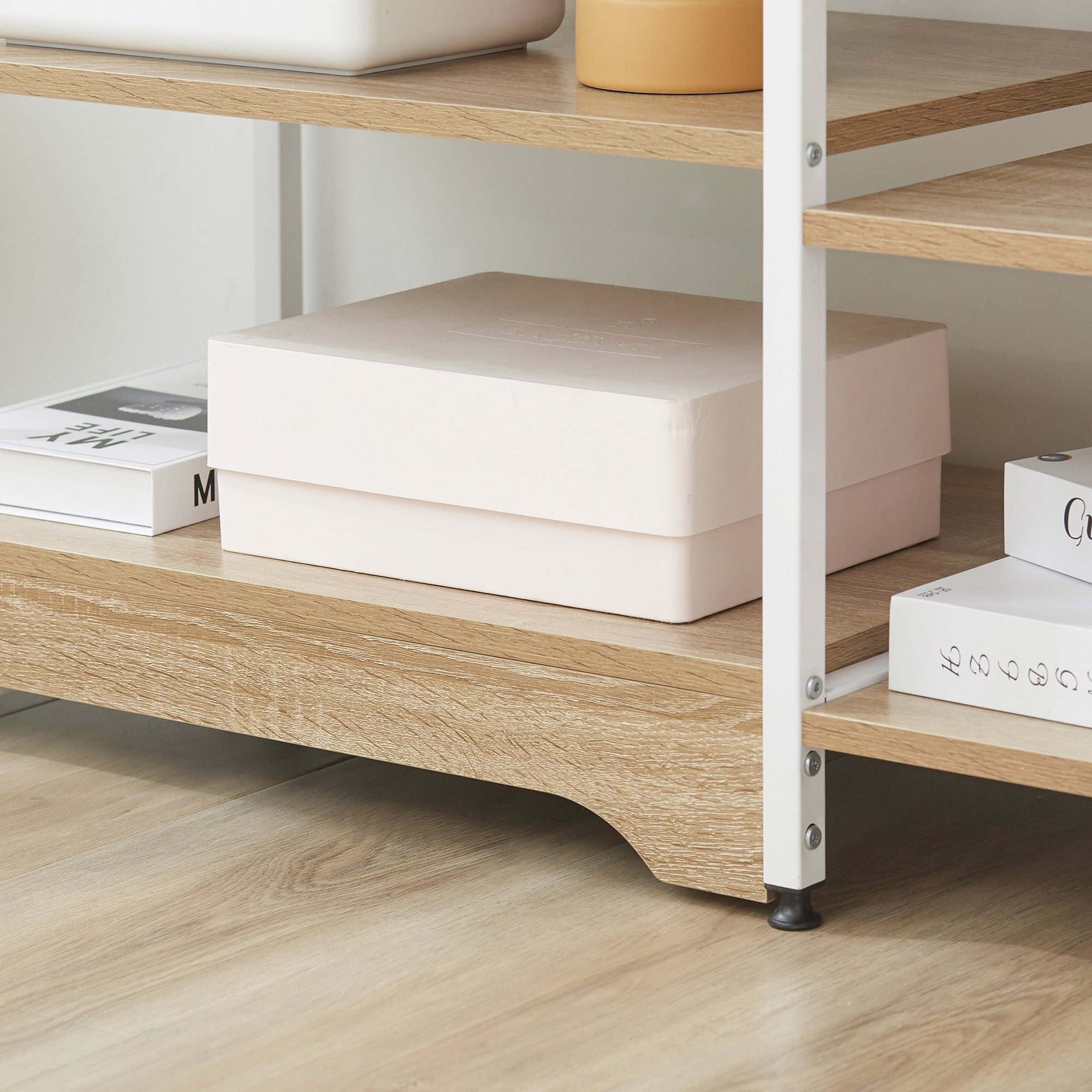  Raft pentru Bucatarie Economie de Spatiu Dulap cu 7 Rafturi din Metal Lemn [7]