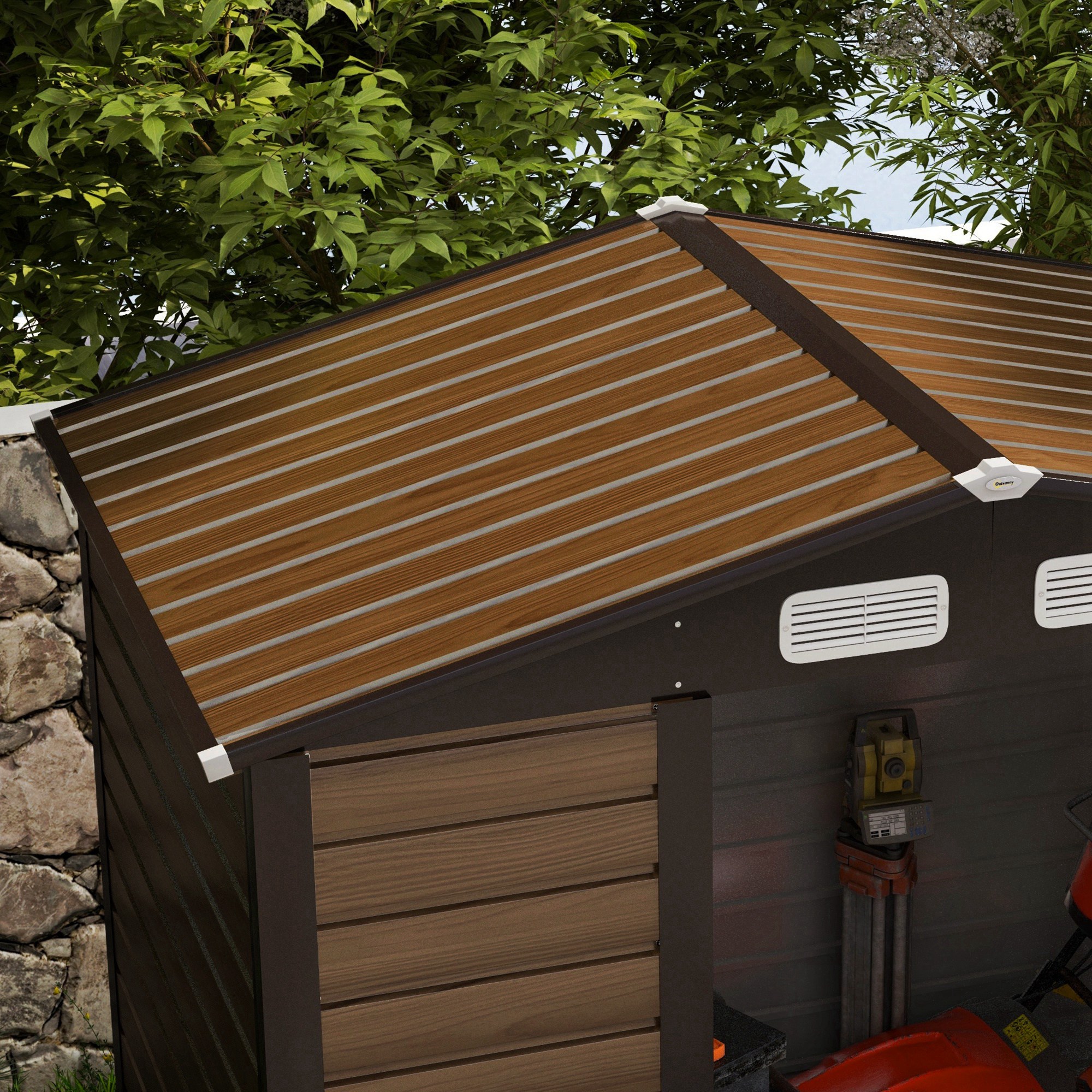  sopron Metalic de Depozitare pentru Gradina, 6.2 x 4.3 ft [8]