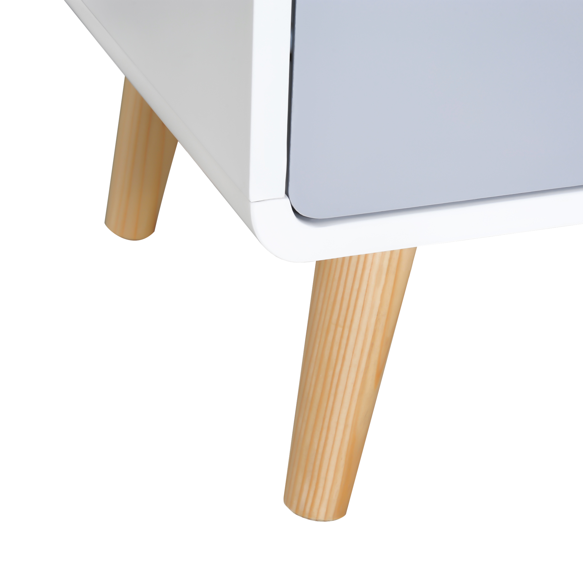  Noptiera stil Nordic 40×38×58 cm, Dulap cu Sertar si Raft din MDF si Lemn de Brad [7]