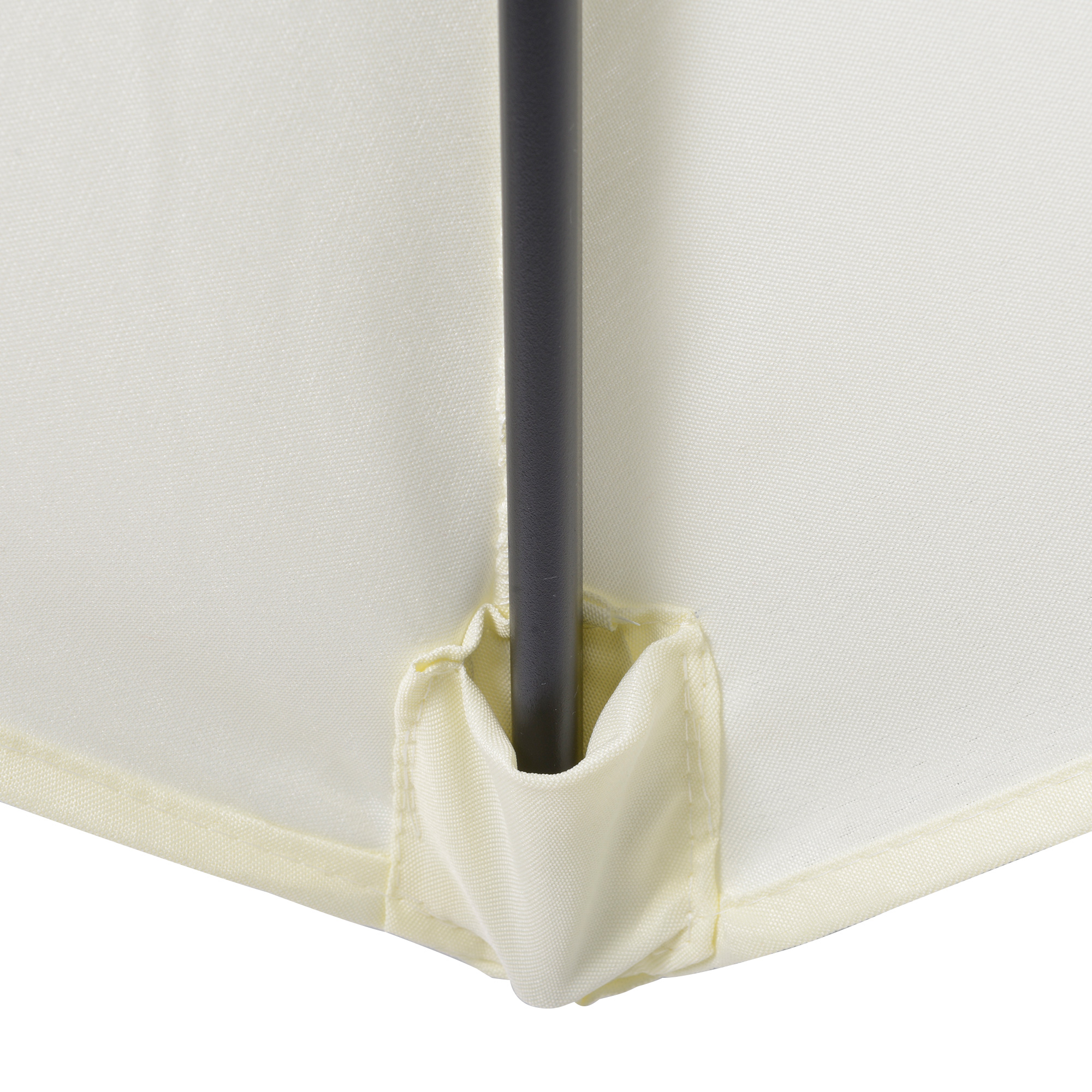  Outusnny Umbrela 2x2 m de Gradina cu Stalp Central, Umbrela pentru Exterior din Aluminiu, Bej [7]