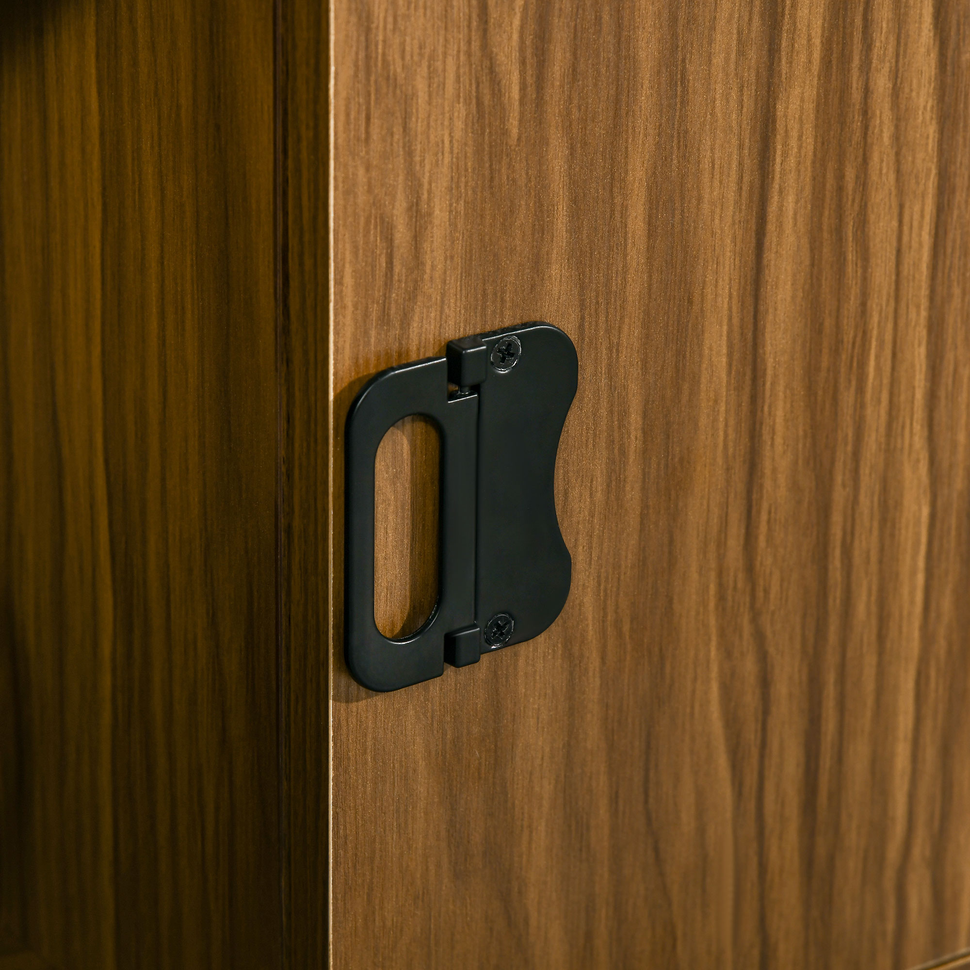  Biblioteca moderna cu 4 niveluri si rafturi de depozitare, nuc maro [7]