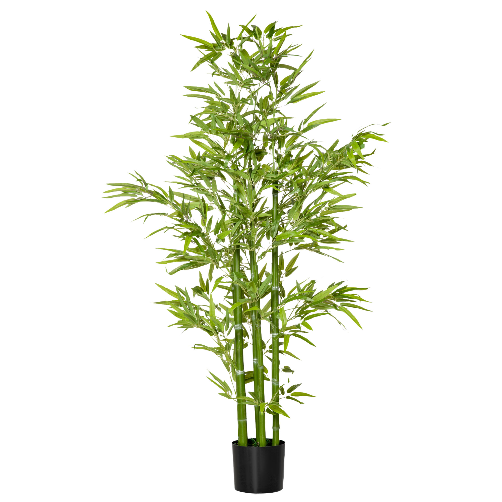 Living & hol -  Planta Artificiala de Bambus 150 cm Inaltime cu Ghiveci Inclus pentru Interior si Exterior - Verde