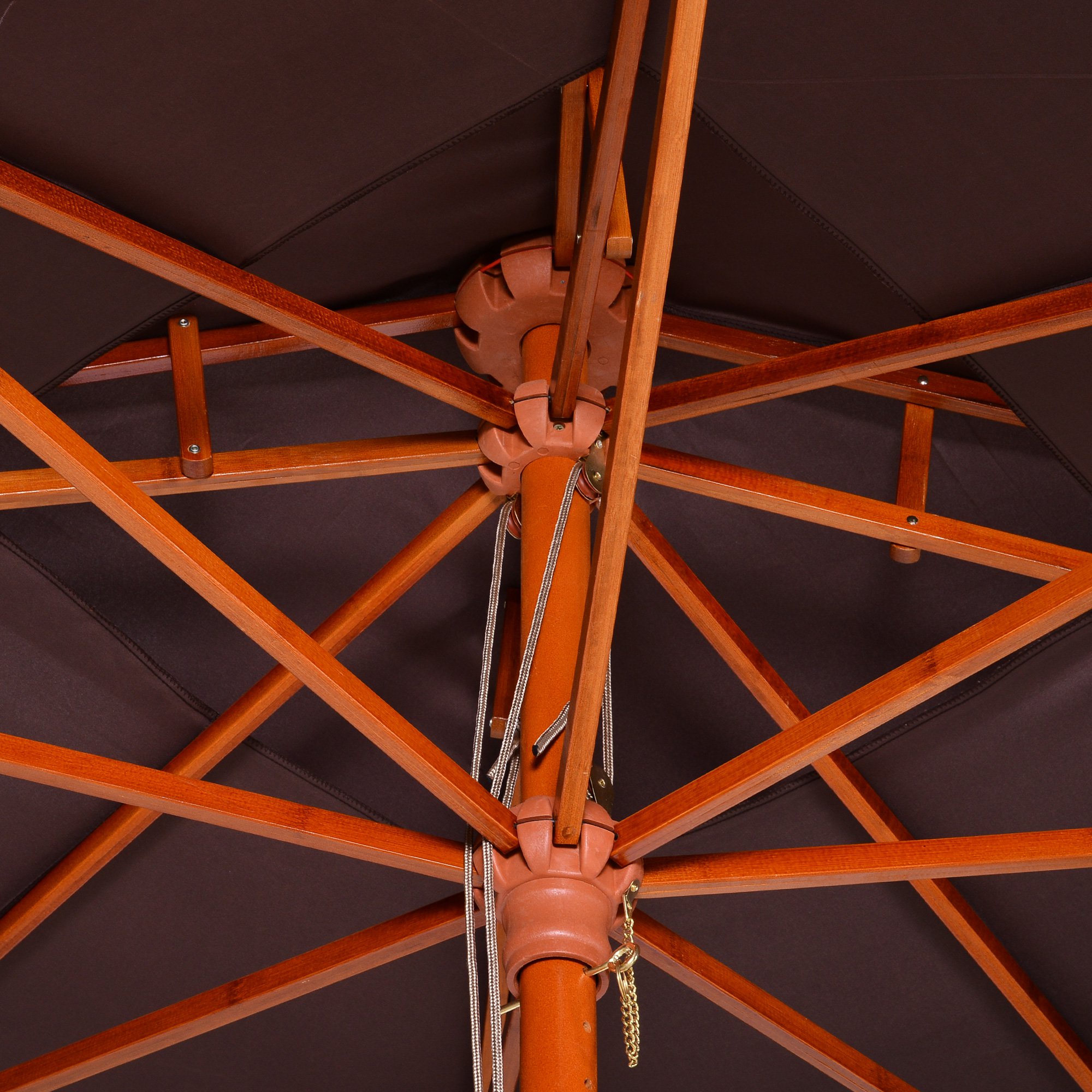  Umbrela de Gradina 3x3 Metri, 8 Lamele Acoperire cu 2 Niveluri [8]