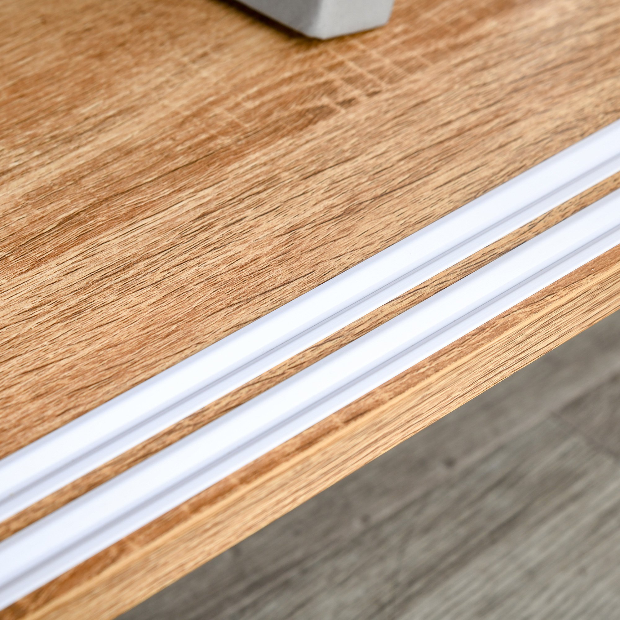  mobilier bucatarie modern, 130x40x74.5cm, culoarea lemnului/alb [7]