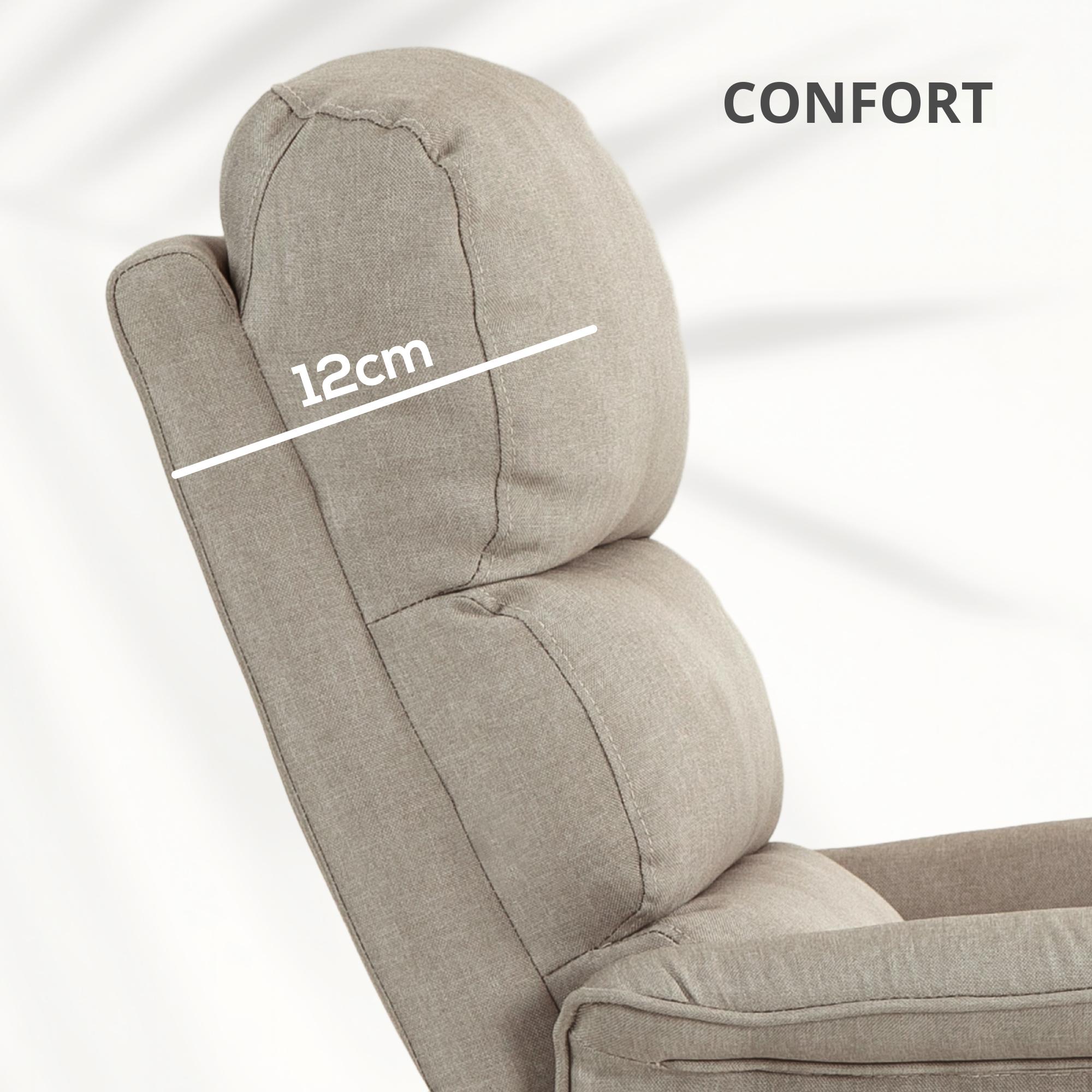  Fotoliu Rabatabil Electric - Bej, Cu Taburet & Telecomanda [4]