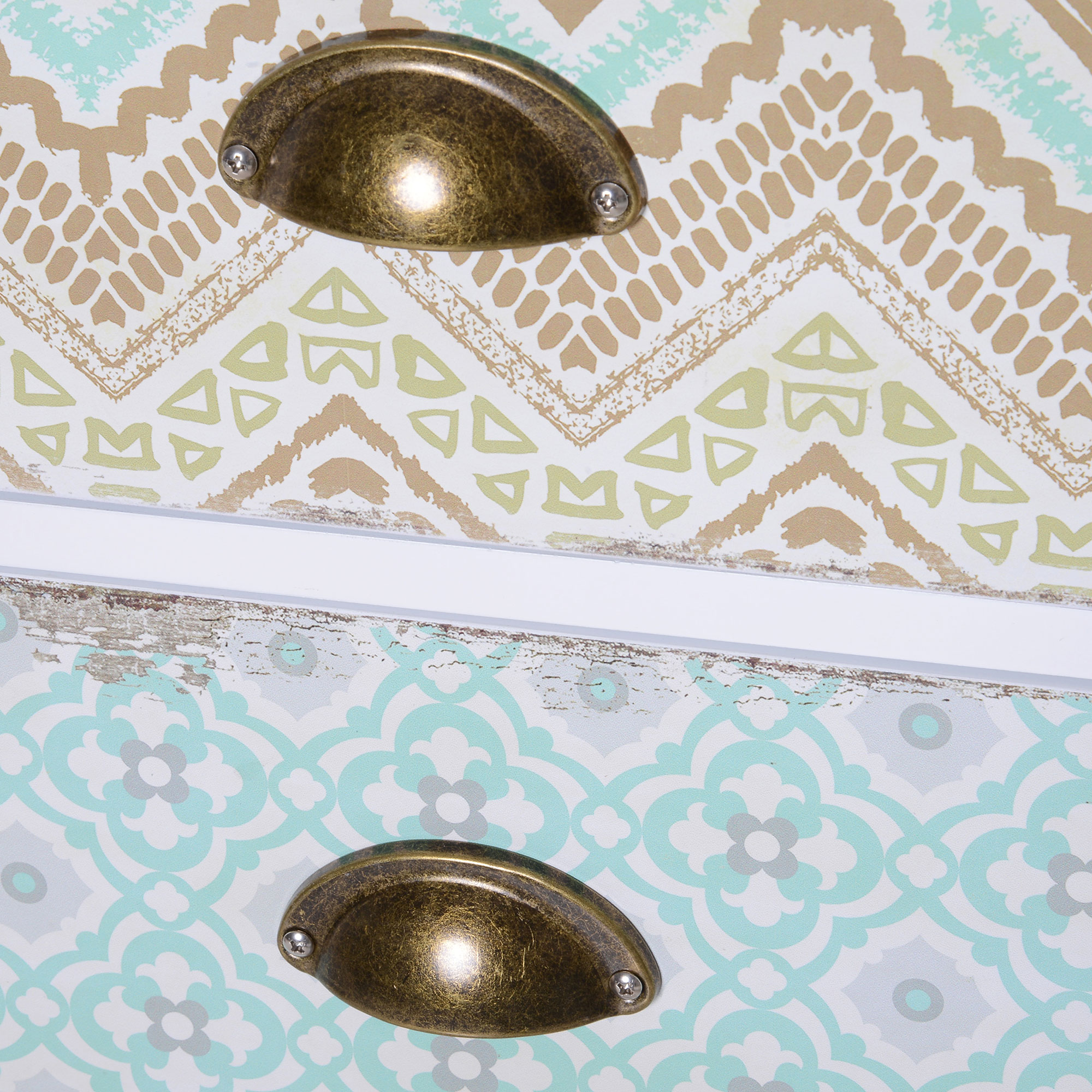  Comoda Dulapior Vintage cu 5 Sertare Fantezie, 46x34x97.5cm [7]