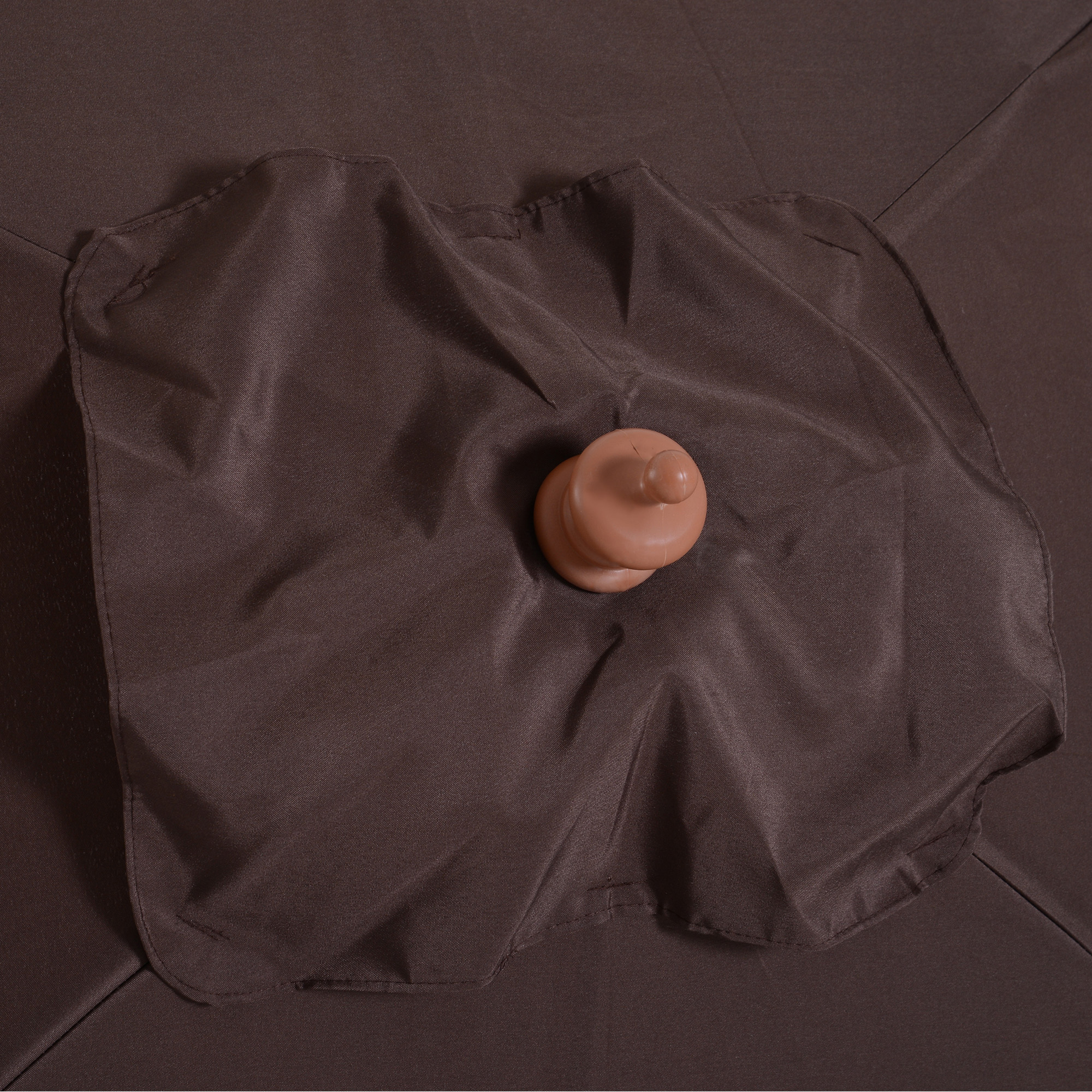  Umbrela dreptunghiulara inclinabila 2x1,5 m cu 6 spite si deschidere cu sfoara, din bambus si poliester, culoare cafea [7]