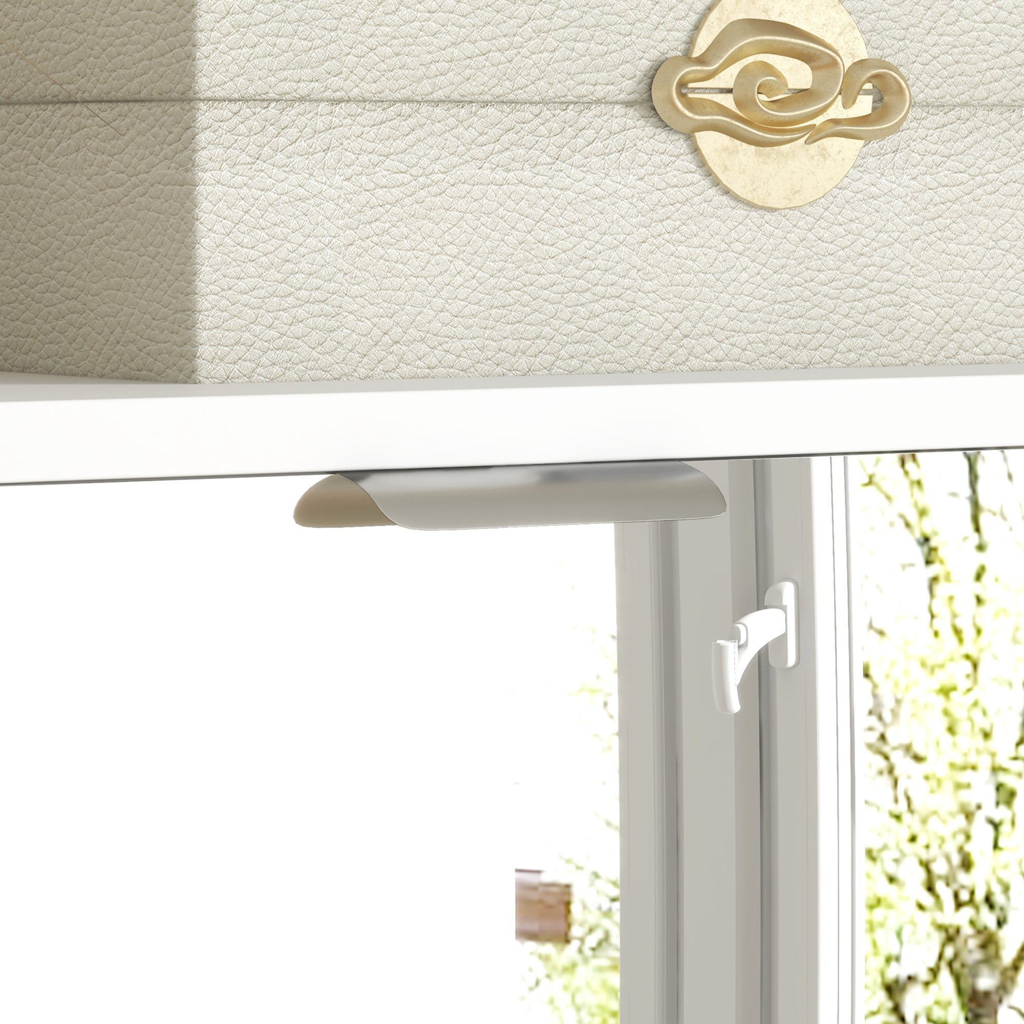  Dulap pentru Depozitarea incaltamintei cu Usi, Oglinda si 4 Sertare Rabatabile, 76x26x168 cm, Alb [7]