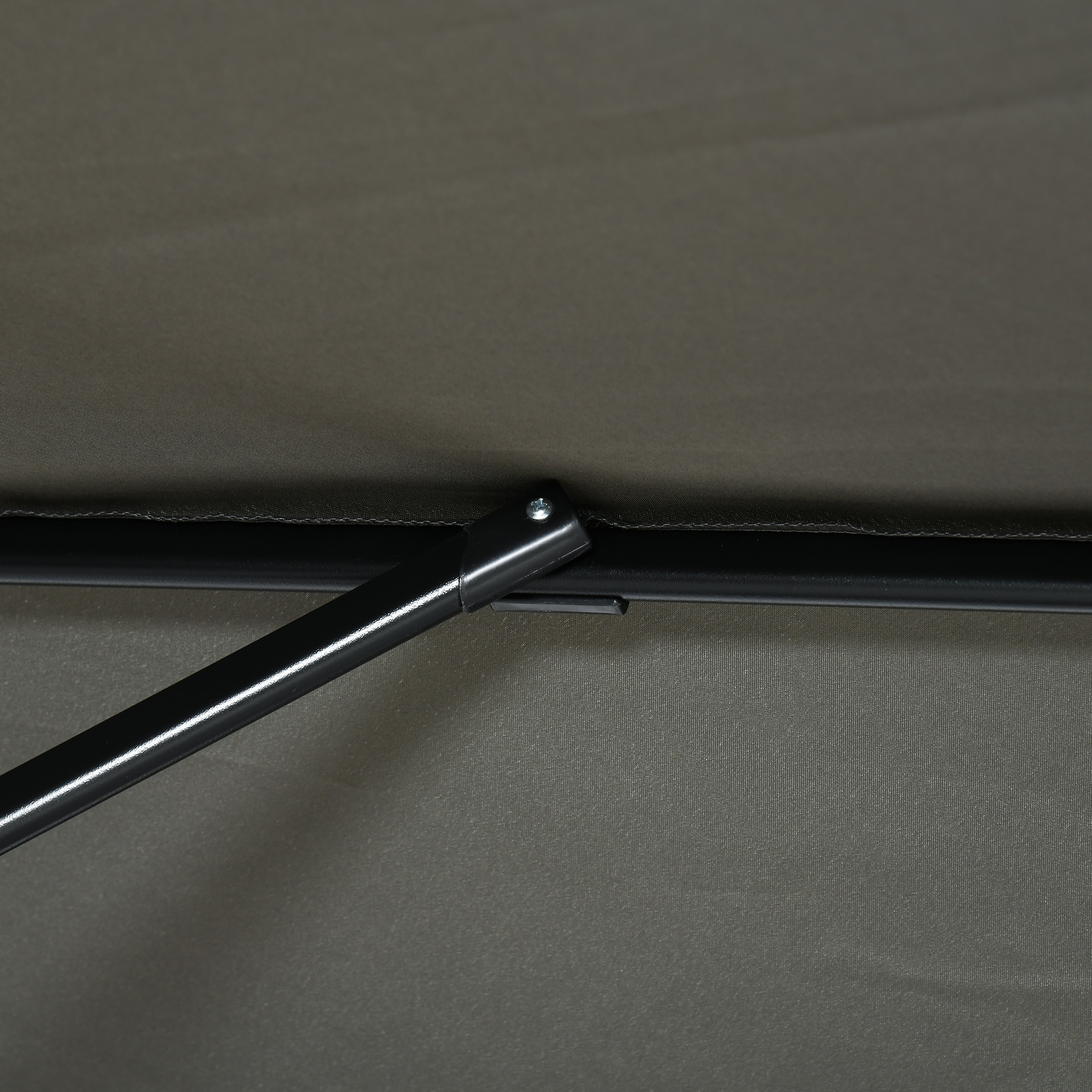  Umbrela de Gradina cu Manivela de Mana cu Unghi Reglabil pe 5 Niveluri si Rotatie la 360°, 245x245x245 cm, Gri [7]