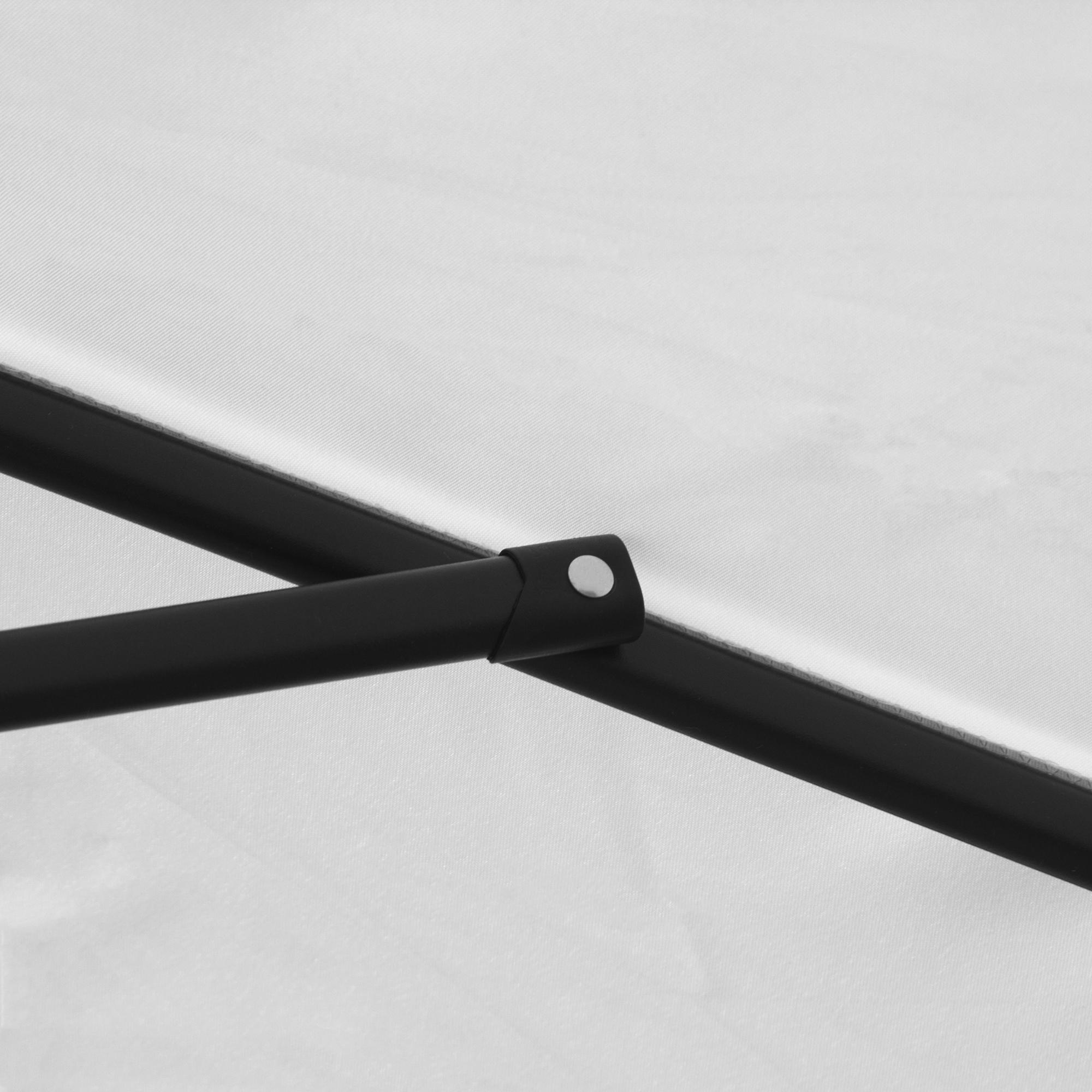  Umbrela de Gradina Φ300cm cu Manivela Reglabila din Metal si Poliester, Alb [8]