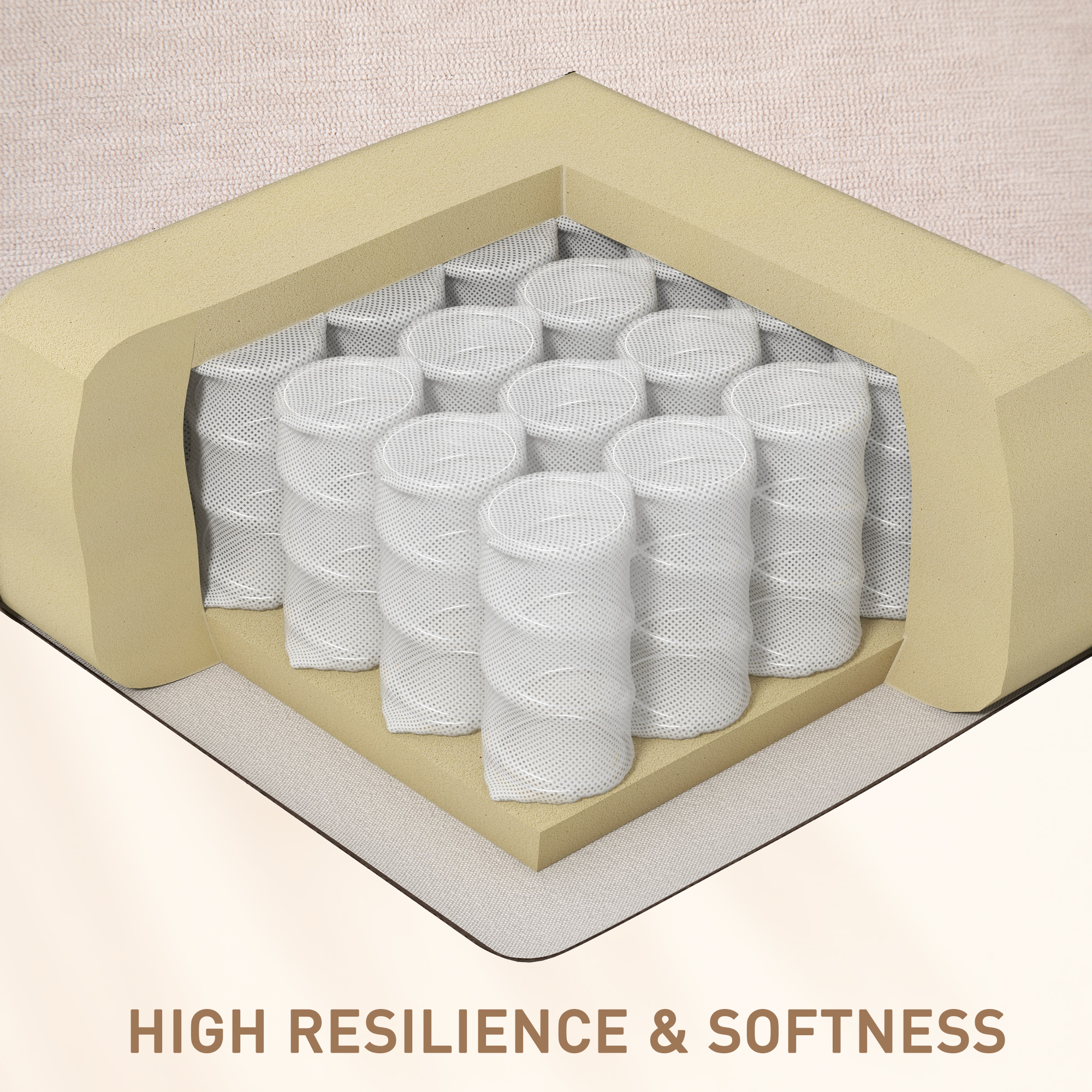  Fotoliu Reclinabil 145° cu Masaj si incalzire cu 5 Programe si 8 Puncte Vibrante, Buzunare de Depozitare, Bej [6]