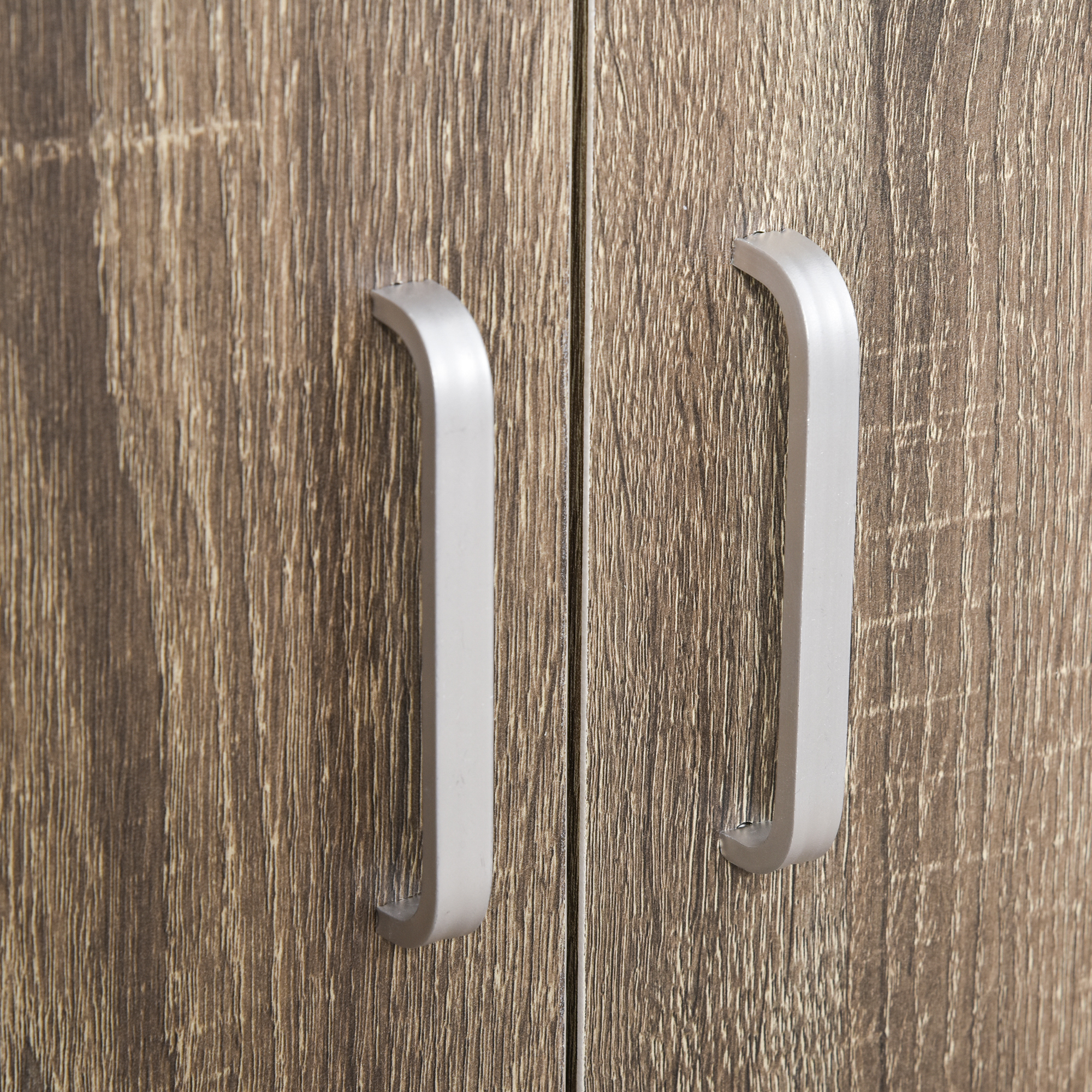 Mobilier Bucatarie Multifunctional  cu 4 Roti, Dulapior si Etajera pentru Microunde, 60,4x40,3x97cm - Lemn [7]