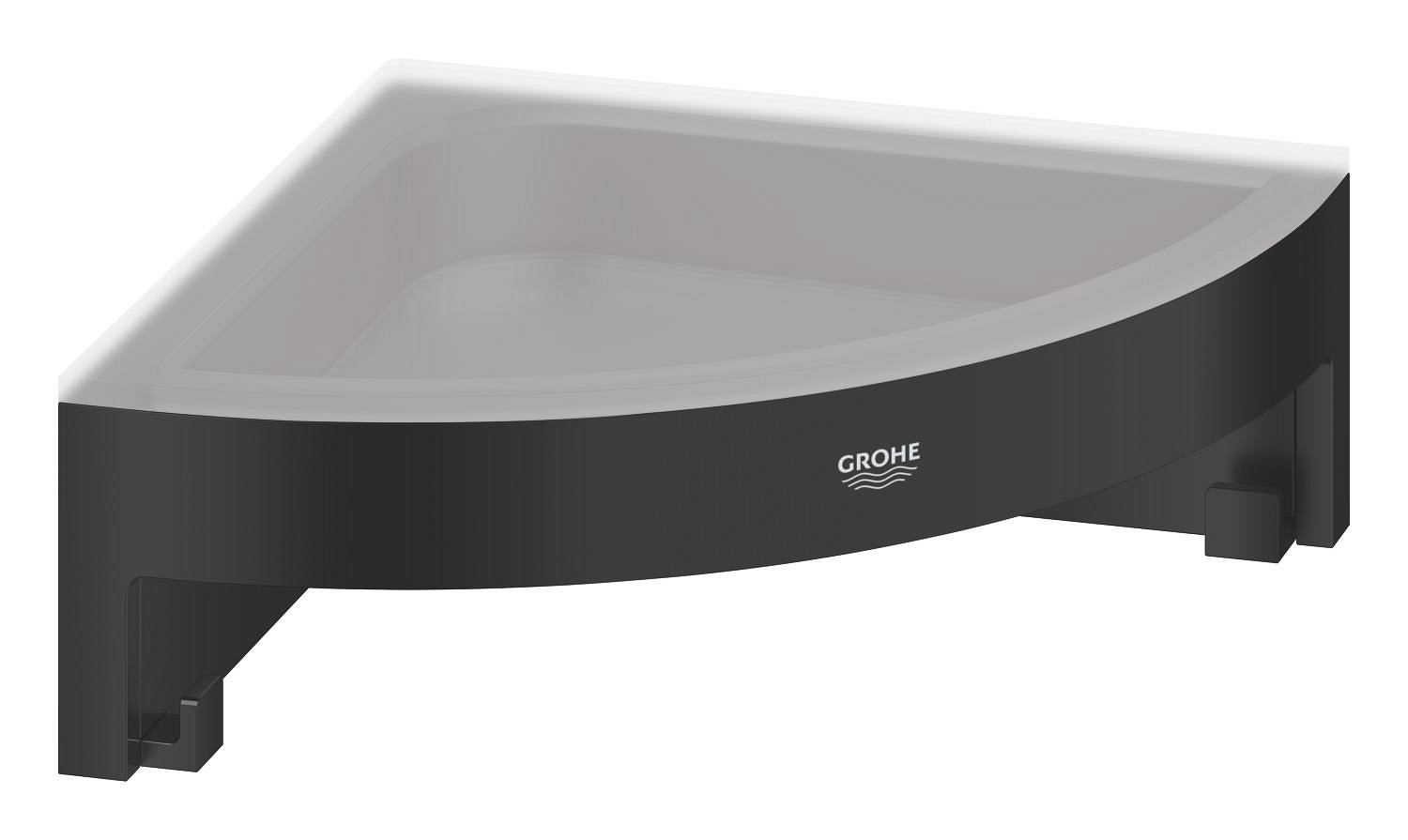 Raft Grohe 411062430, colt Start Cube, tip instalare pe colt, numar orificii instalare 2, elemente fixare ascunse, negru [0]