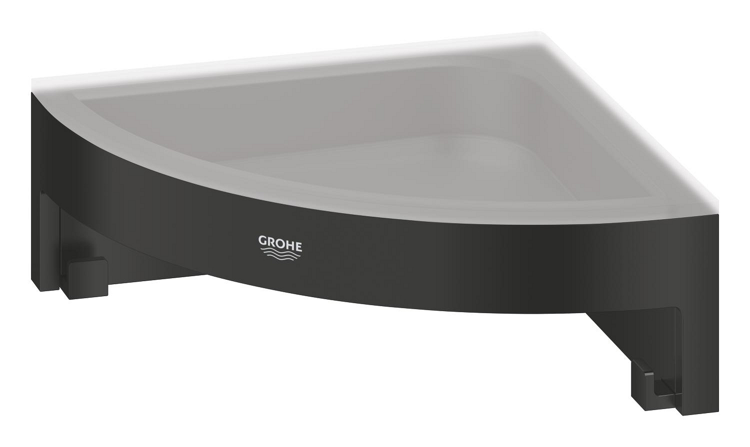 Raft Grohe 411062430, colt Start Cube, tip instalare pe colt, numar orificii instalare 2, elemente fixare ascunse, negru [1]