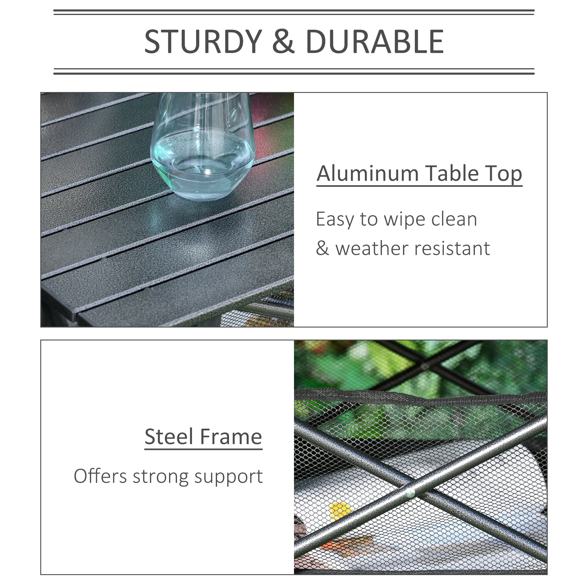  Masa de Camping Pliabila si Rulabila Outunny cu Geanta de Calatorie neagra [5]