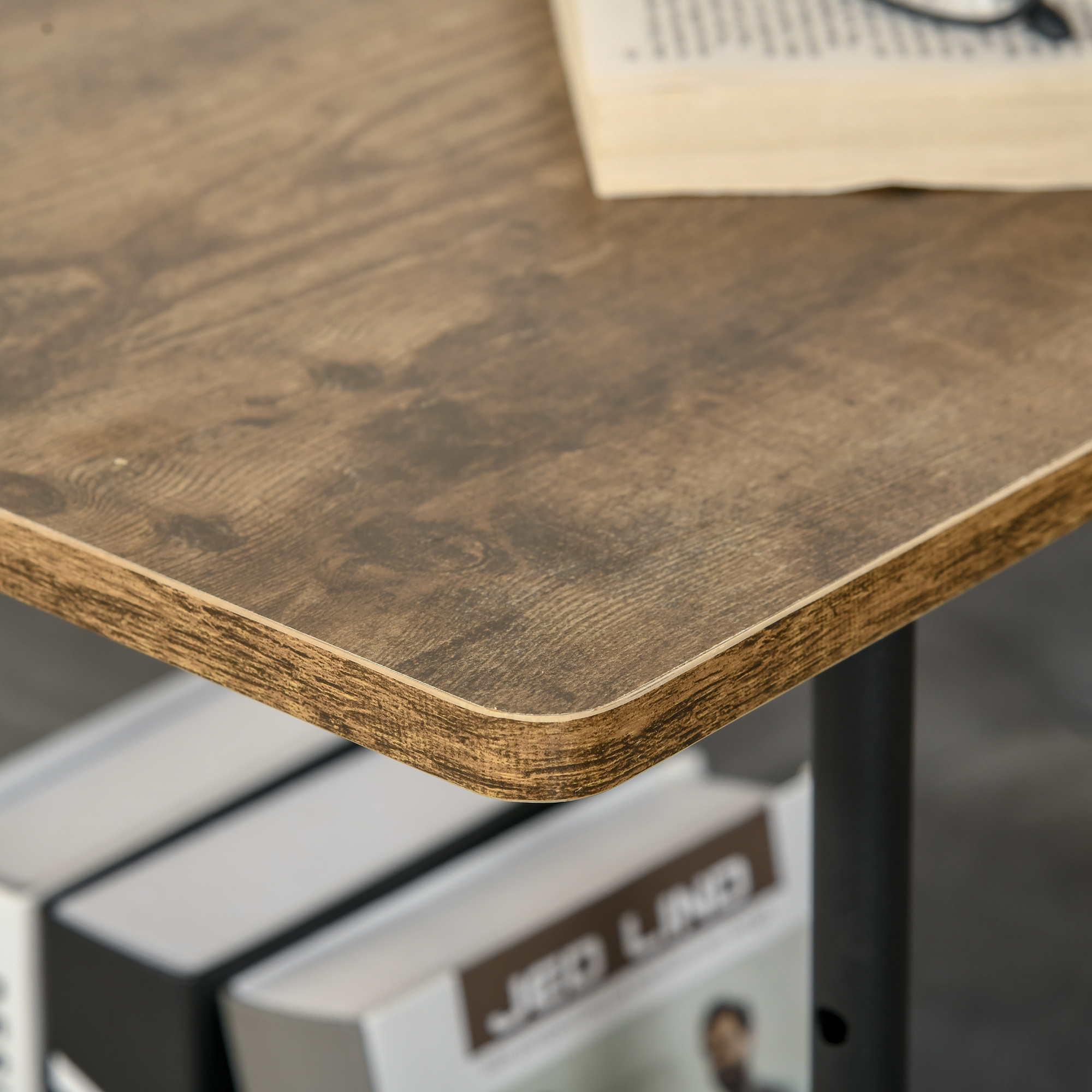  Masuta de Sufragerie, Noptiera cu Design Reglabil in Inaltime, Maro stil Rustic [8]