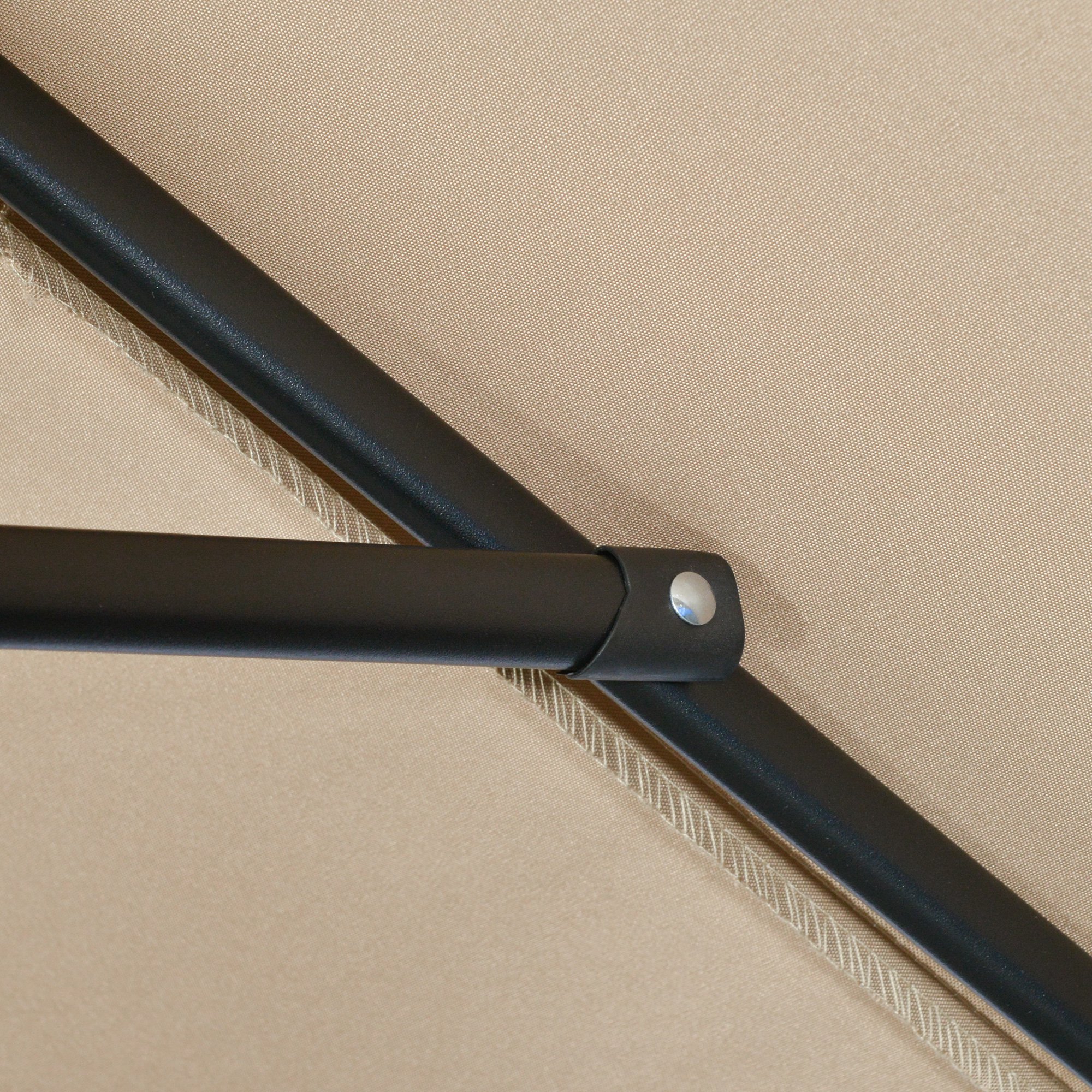  Umbrela de Gradina inclinabila cu Manivela si 6 Spiţe, 2x3 m, Gri inchis [8]