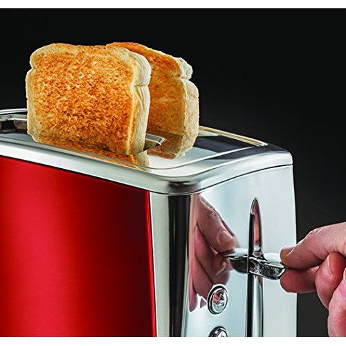 Prajitor de paine Russell Hobbs Luna, 2 fante, prajire rapida 55%, gratar chifle, tava firimituri detasabila, rosu [3]