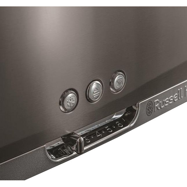 Prajitor de paine cu fanta lunga Russell Hobbs Luna, prajire rapida 55%, gratar chifle, tava firimituri detasabila, gri [1]