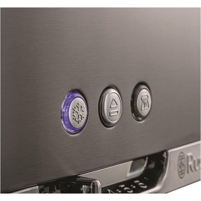 Prajitor de paine cu fanta lunga Russell Hobbs Luna, prajire rapida 55%, gratar chifle, tava firimituri detasabila, gri [2]