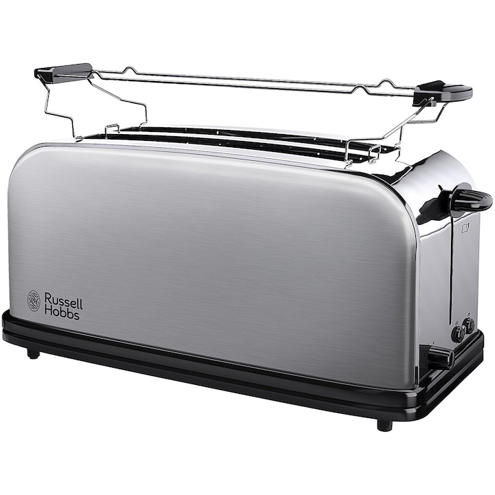 Sandwich-maker & Prajitoare de paine - Prajitor de paine cu 2 fante lungi Russell Hobbs Victory, fante extra late, gratar chifle, tava firimituri detasabila