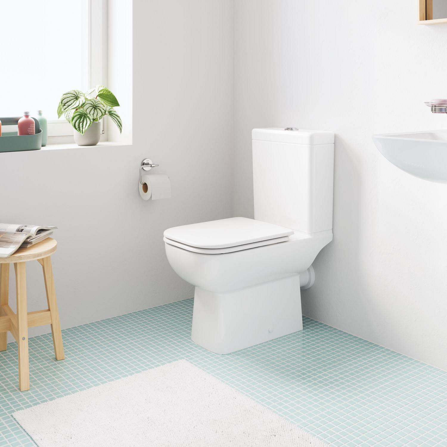 Rezervor WC Grohe 39861000, BauEdge, montaj pe wc, zona montaj interior, dubla spalare, zona alimentare inferioara, alb [5]