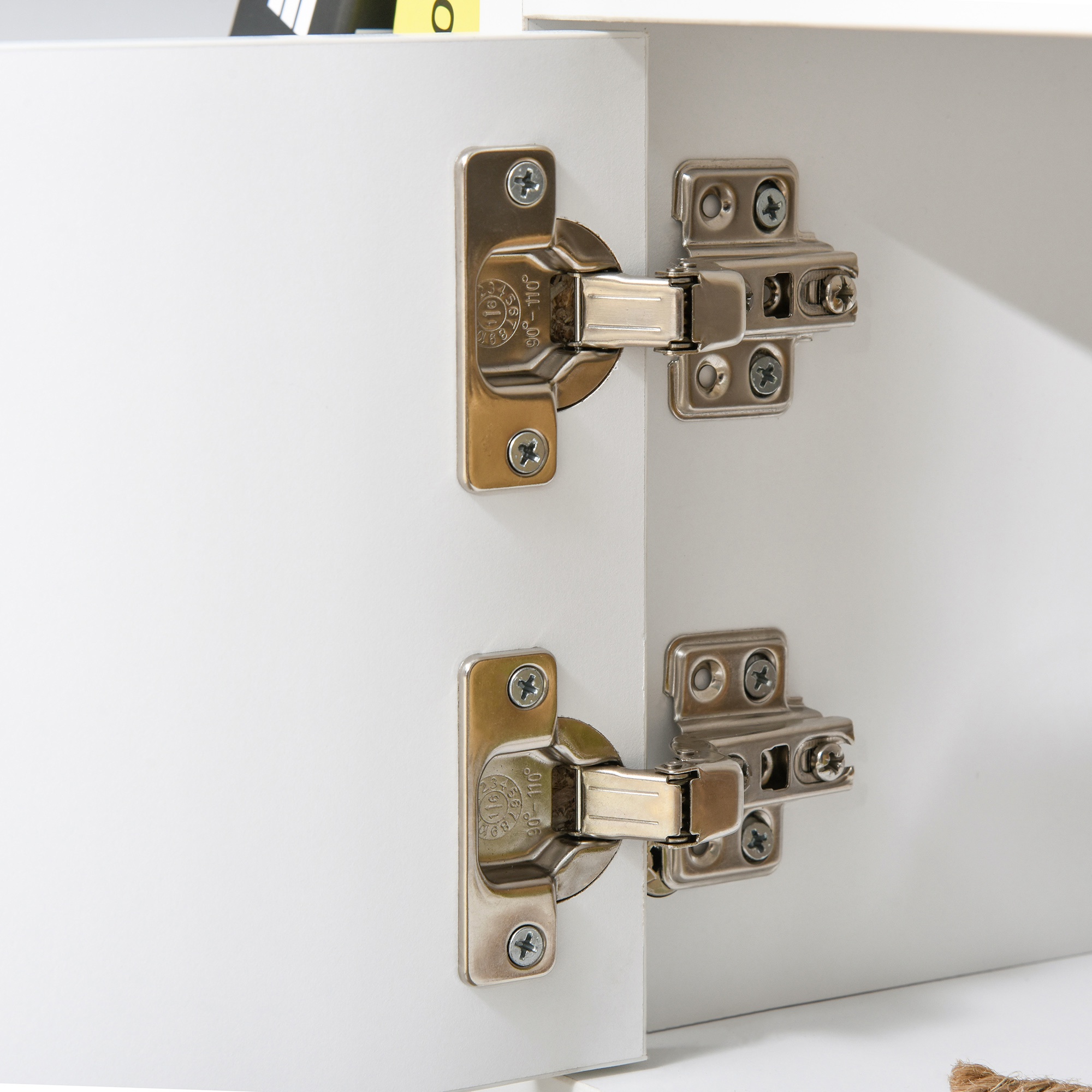 Mobilier Suport TV  Pana la 42 inchi cu Dulapior si Etajere Deschise, din Lemn, 120x30x41cm [6]