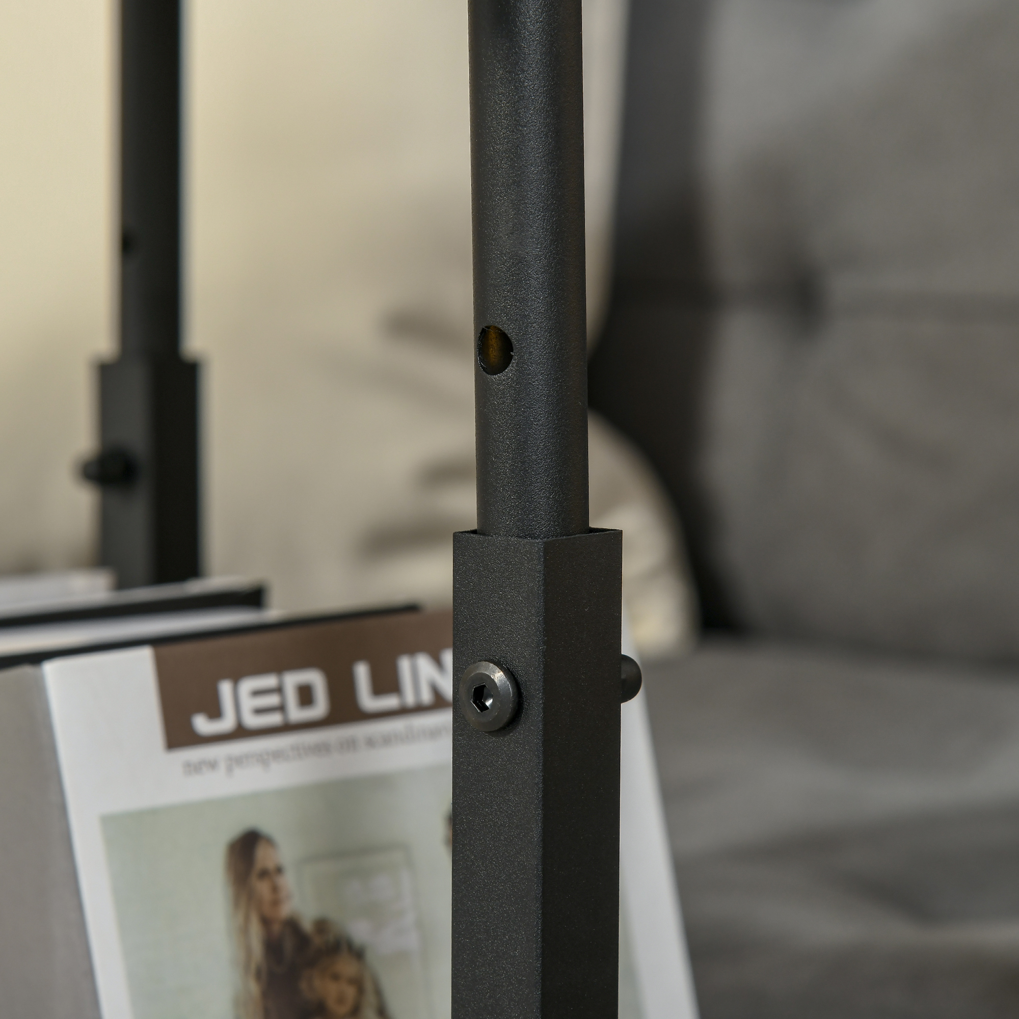  Masuta de Sufragerie, Noptiera cu Design Reglabil in Inaltime, Maro stil Rustic [7]