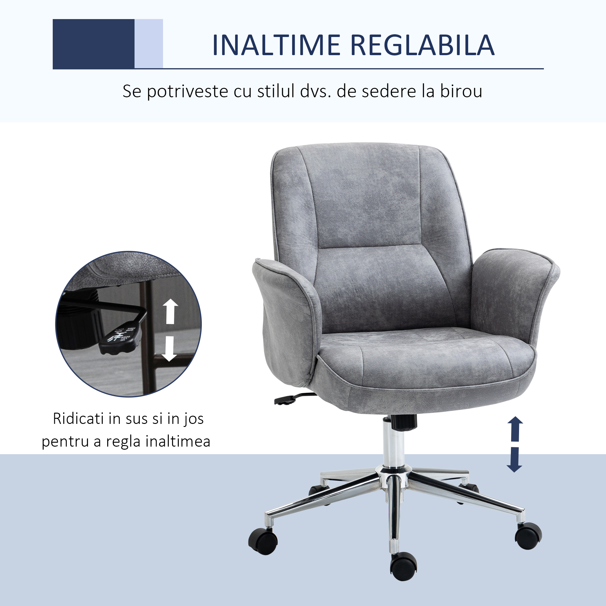  Scaun Birou Ergonomic - Reglabil & Balansoar, 67×69×102 cm [3]