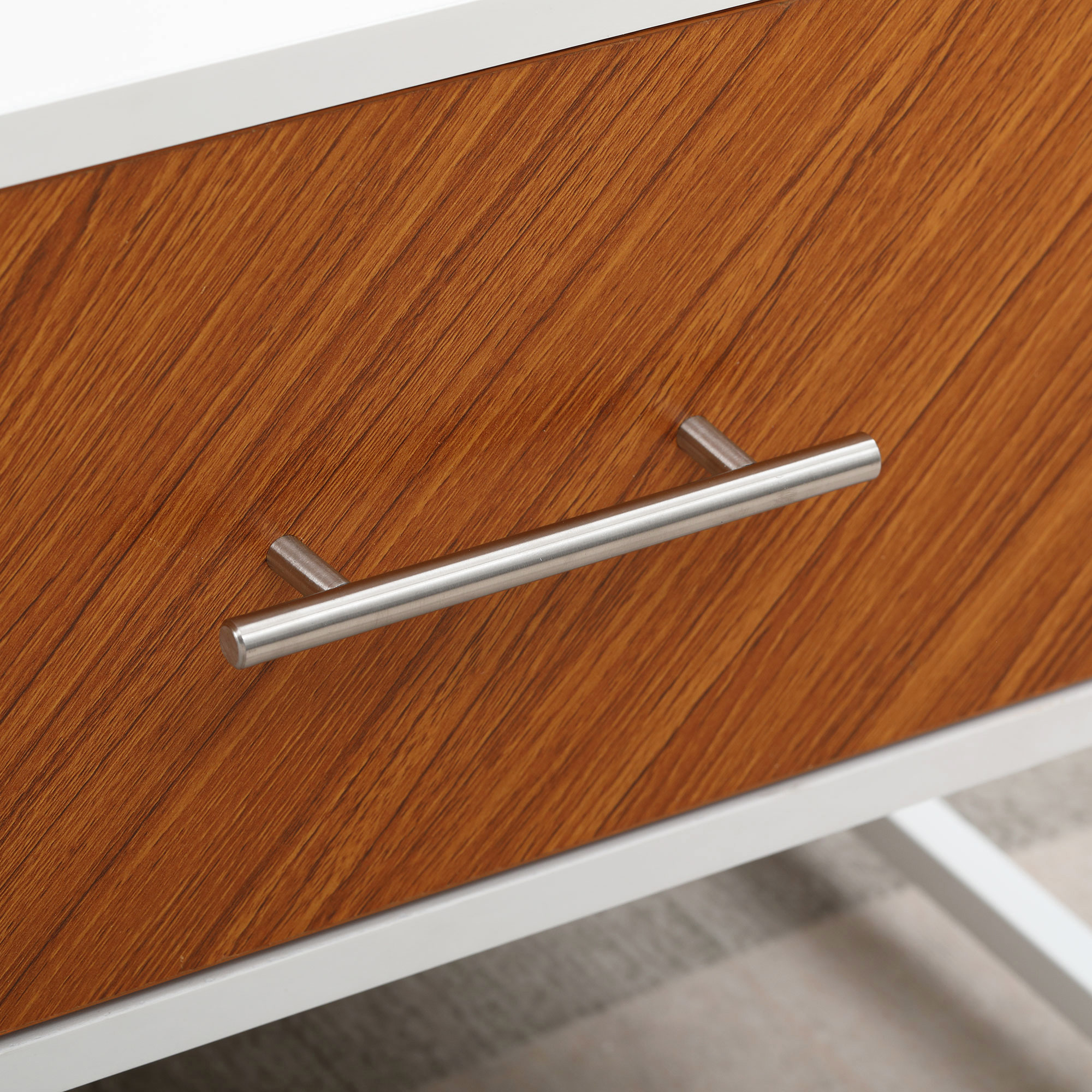 Masuta de cafea moderna , Masa de cocktail rectangulara cu sertare si compartiment de depozitare deschis, Picioare din metal pentru camera de zi [7]