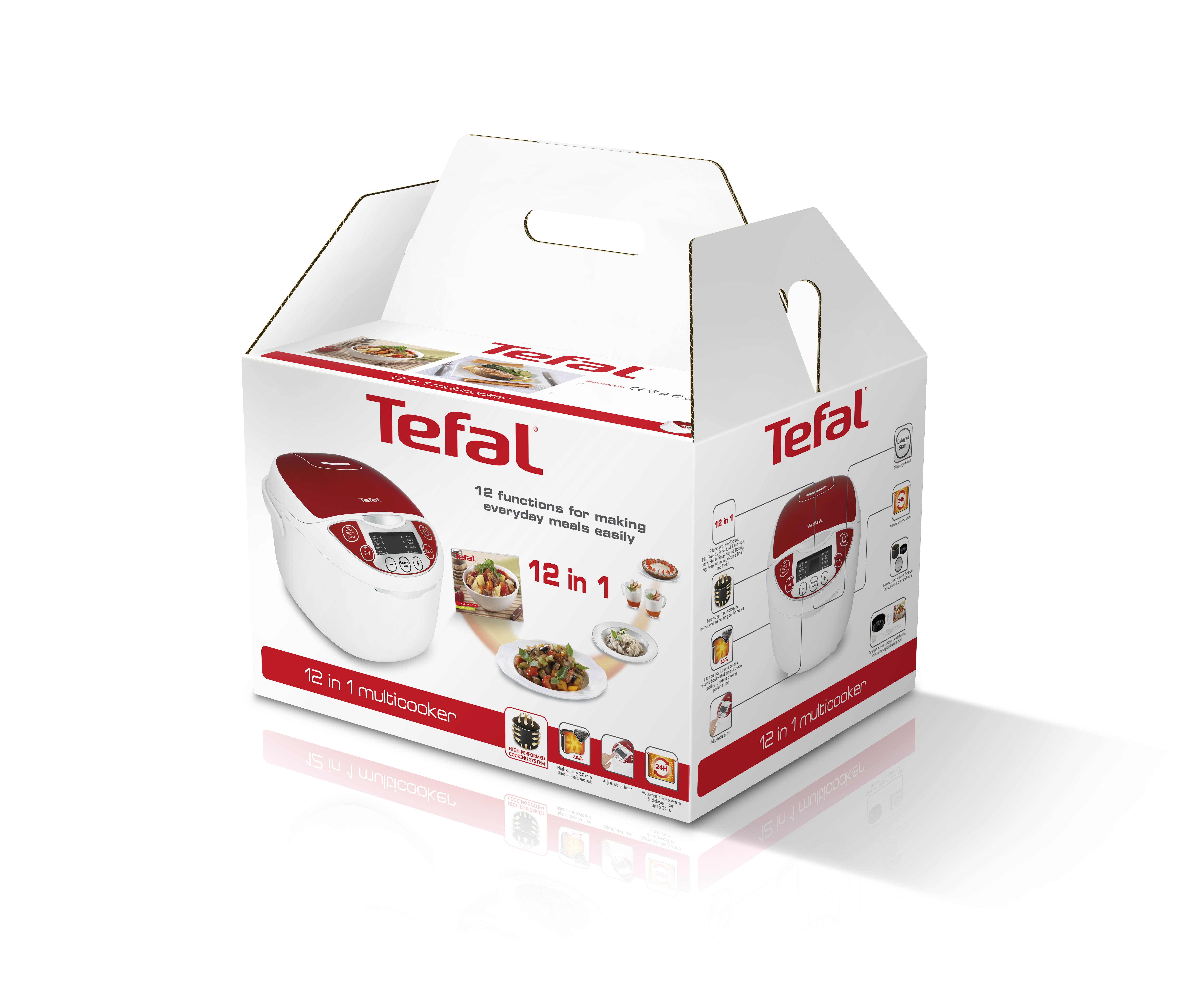 Multicooker TEFAL Fuzzy RK705138, 750 W, 12 functii, tehnologia Fuzzy Logic Artificial Intelligence, 6 moduri de gatit, pornire programabila, 6 acc [10]