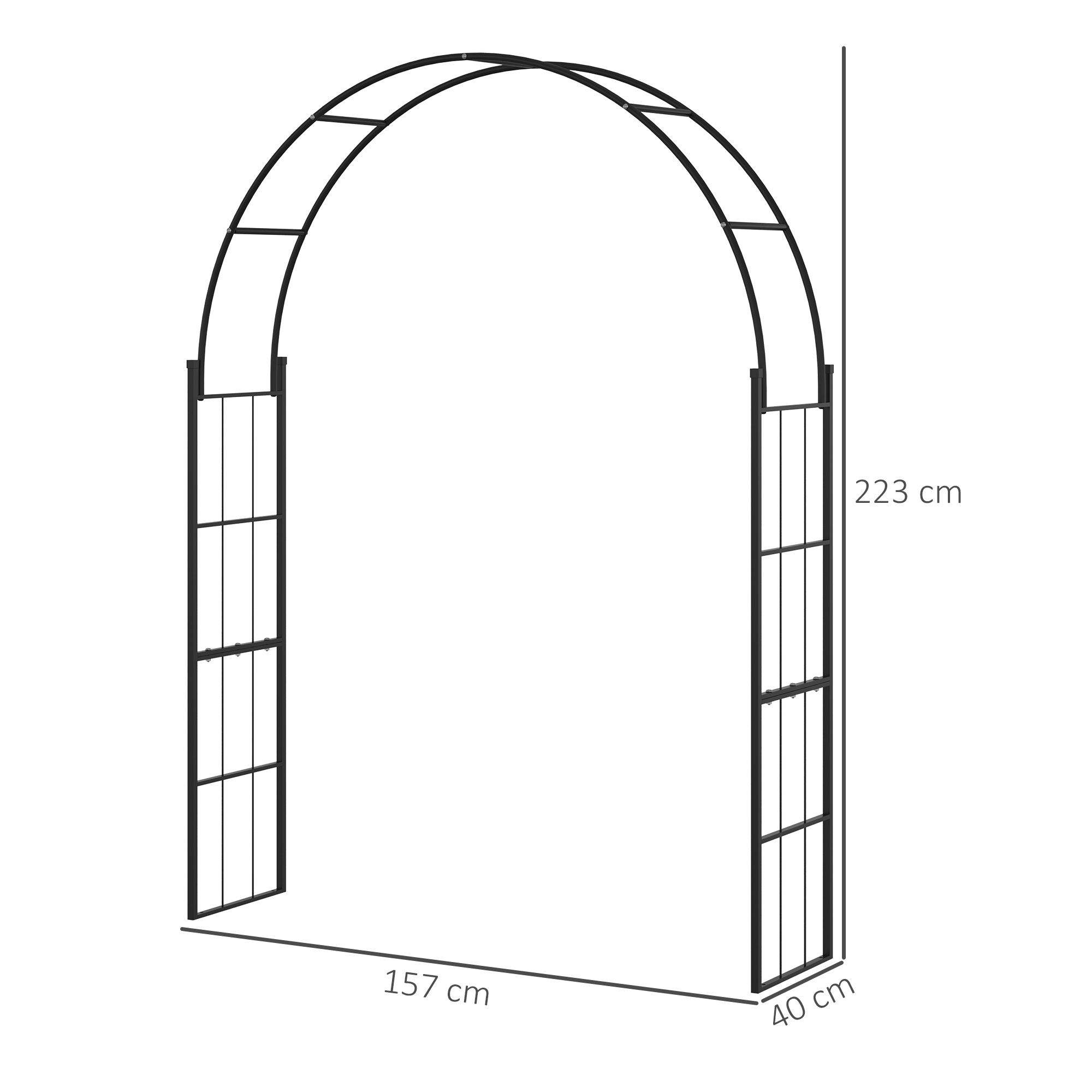  Pergola de Gradina de 2.23 m, Bolta de Nunta pentru Ceremonie, Spalier Ideal pentru Cataratori si Decoratiuni [2]