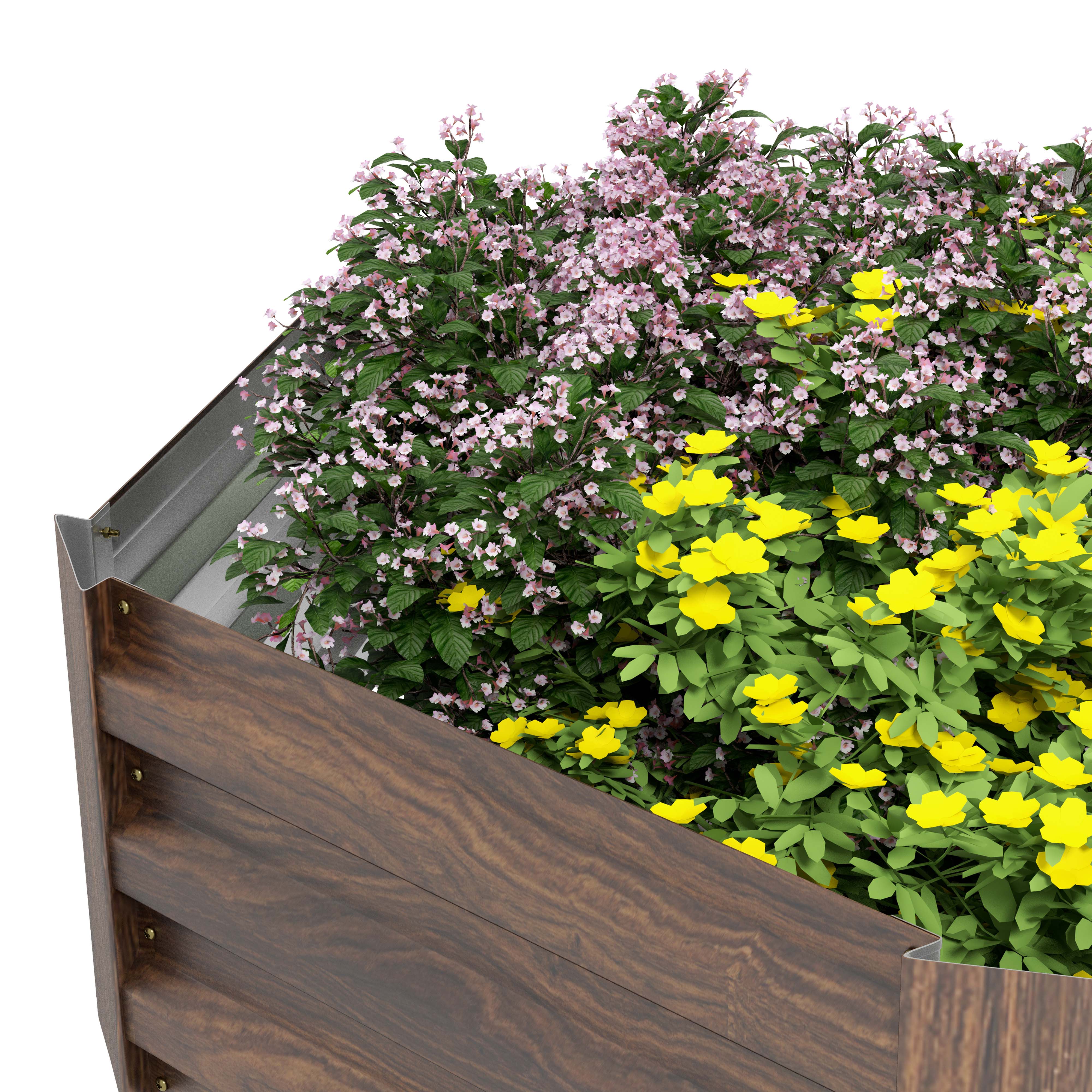  Pat Galvanizat Inaltat pentru Gradina, Cutie de Plantare [8]