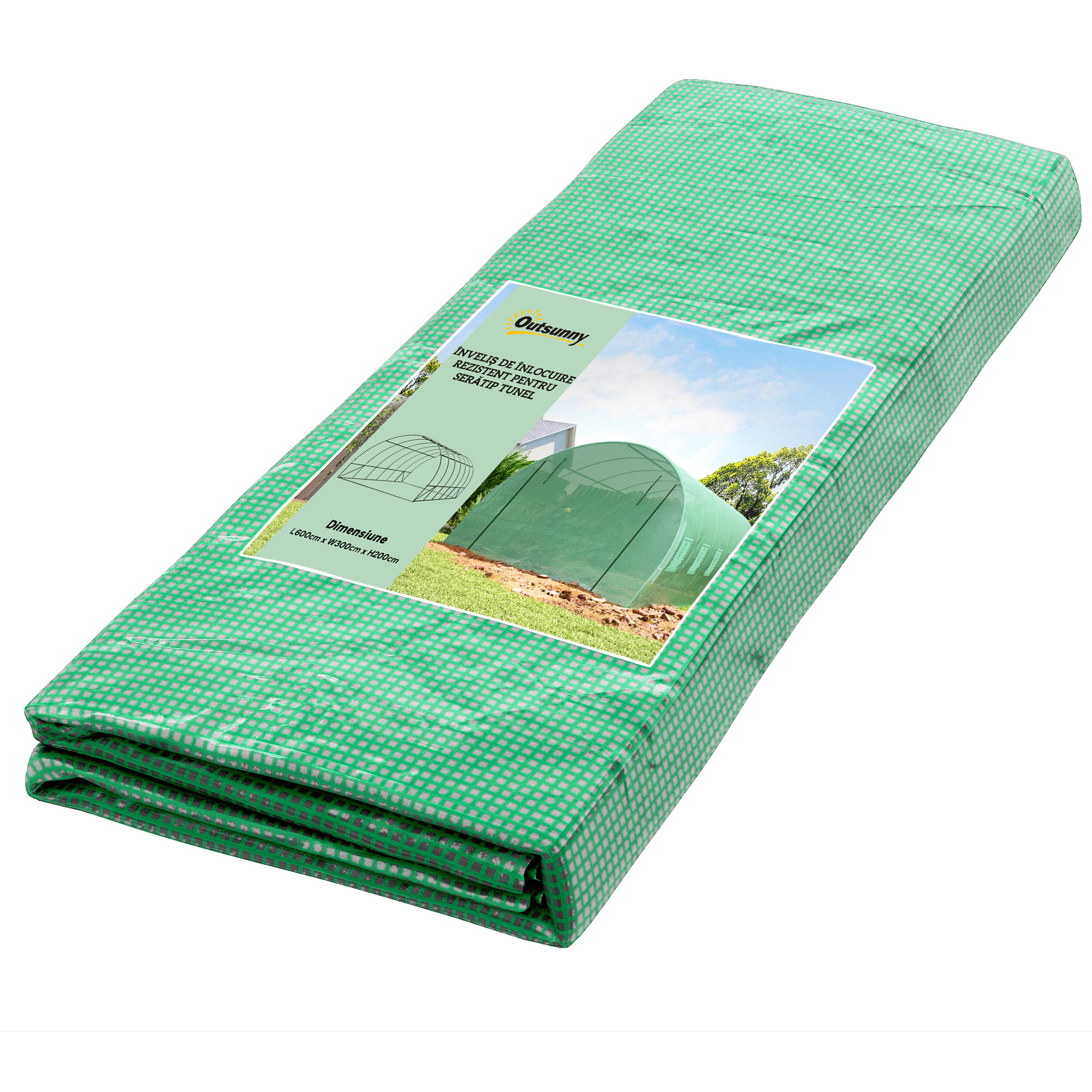 Gradina & balcon -  Prelata Sera 6×3×2 m - Cu 12 Ferestre, Usa Rulanta si Margini