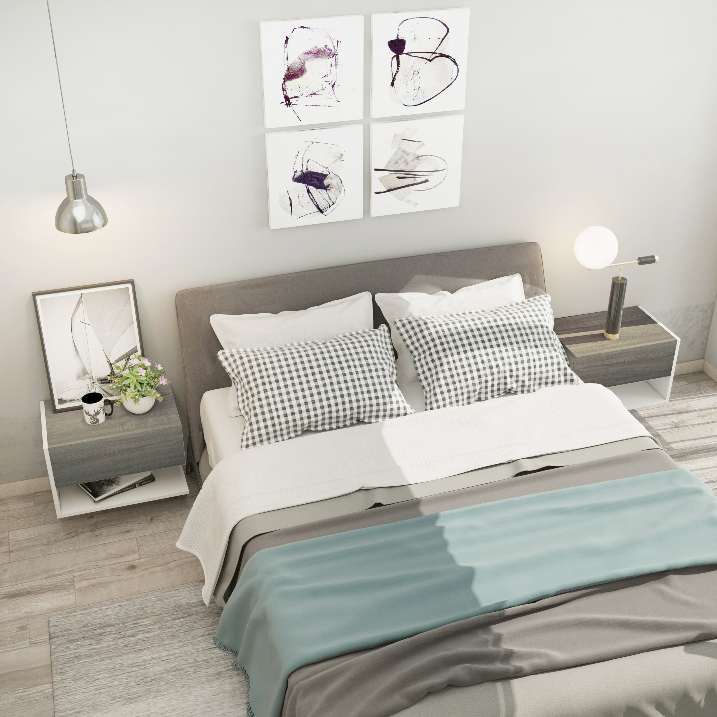  set 2 noptiere suspendate, 46x30x30 cm [1]