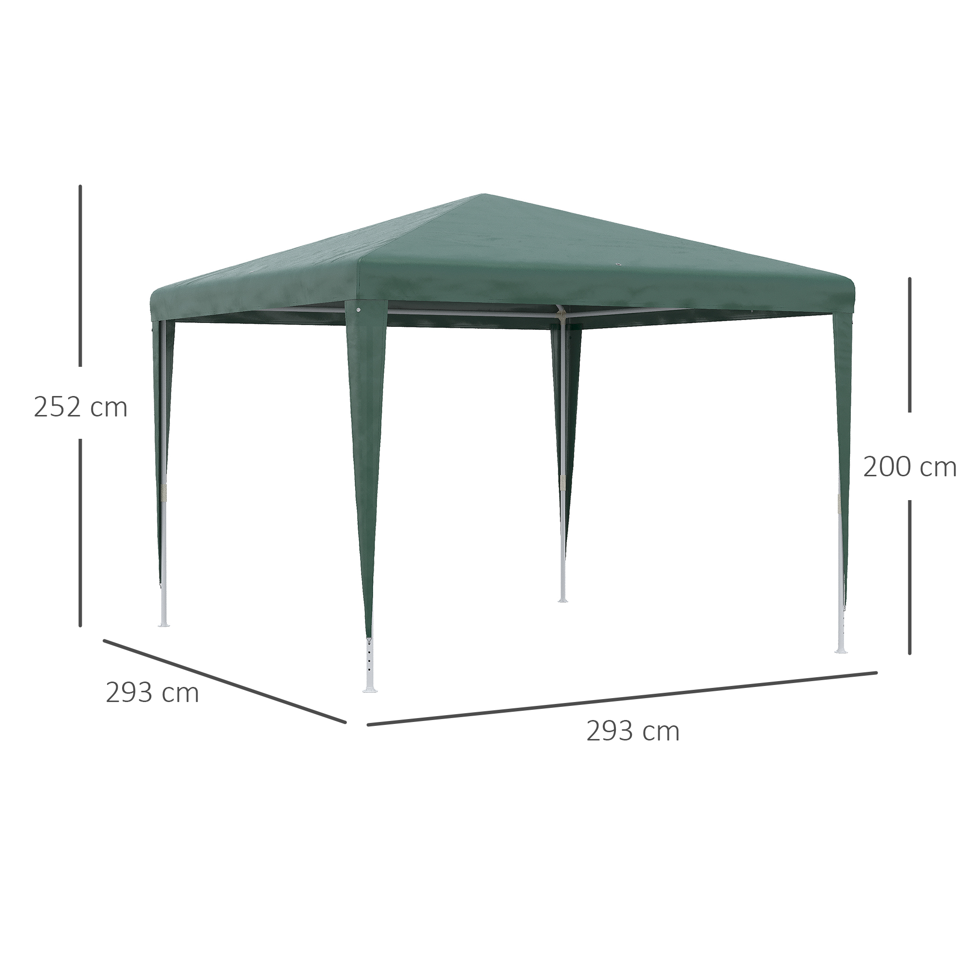  Pavilion de Gradina 3x3 m Portabil cu Protectie Anti UV, Verde [2]