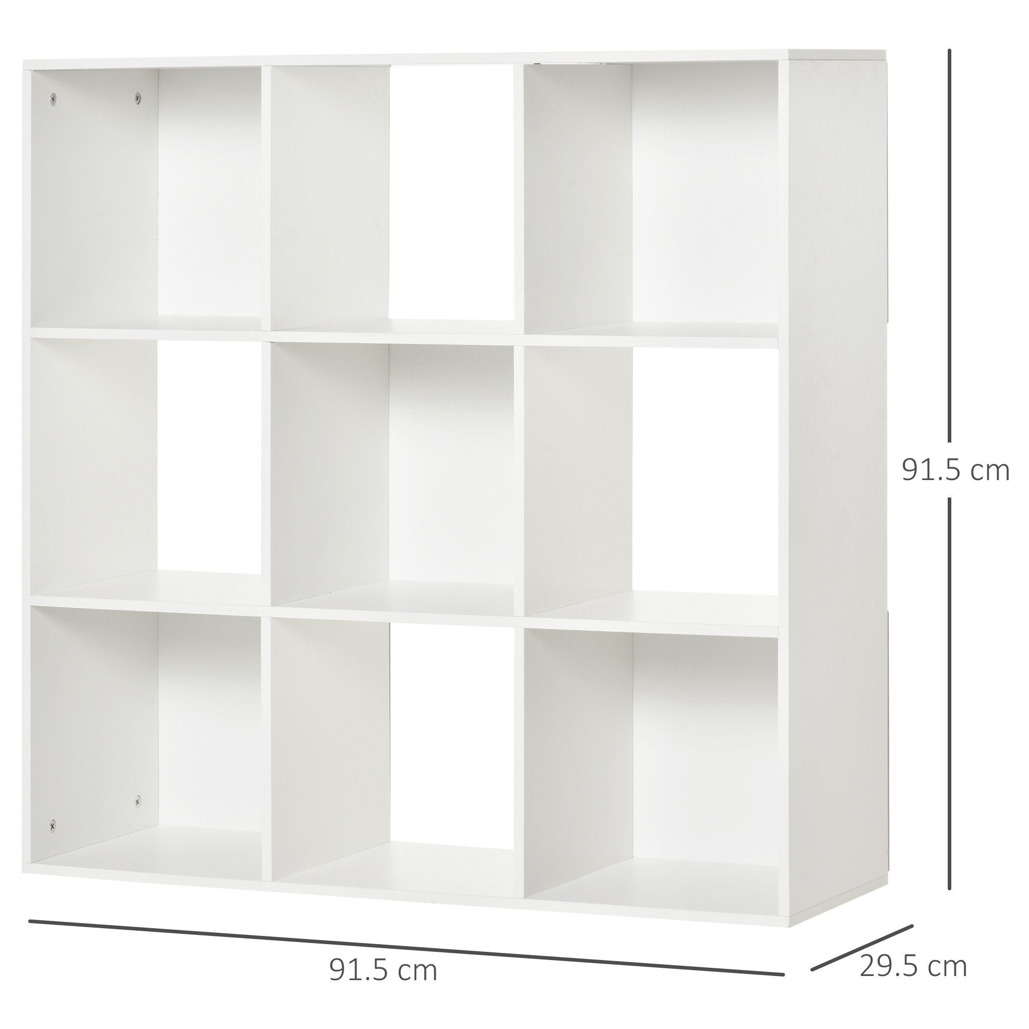  Biblioteca 9 Compartimente Cub Alb 91,5x29,5x91,5cm [2]