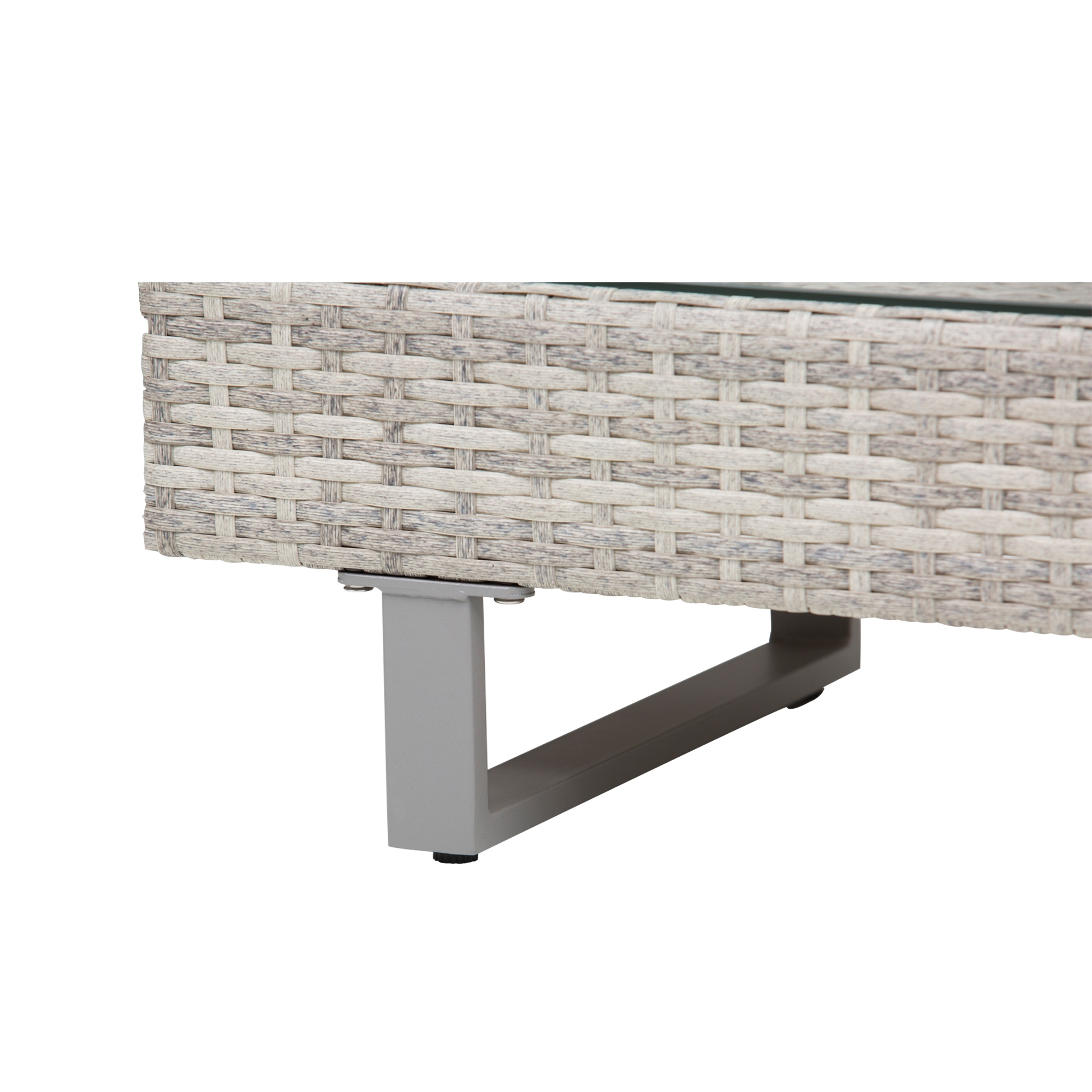  Set Mobilier canapele si masuta pentru Gradina din Ratan Gri [8]