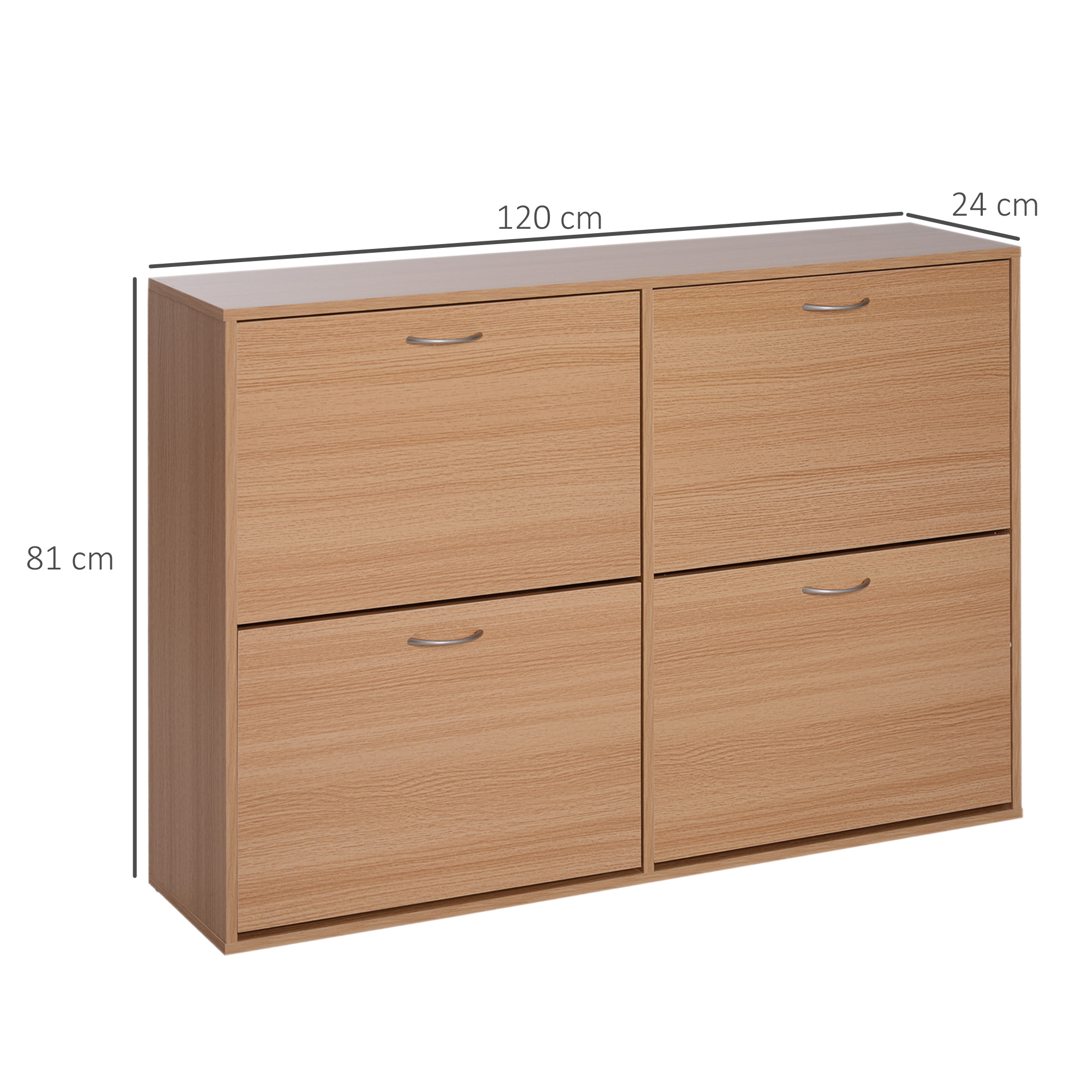  Dulap Pantofi Lemn 120×24×81 cm - 24 Perechi, Hol sau Dormitor [2]