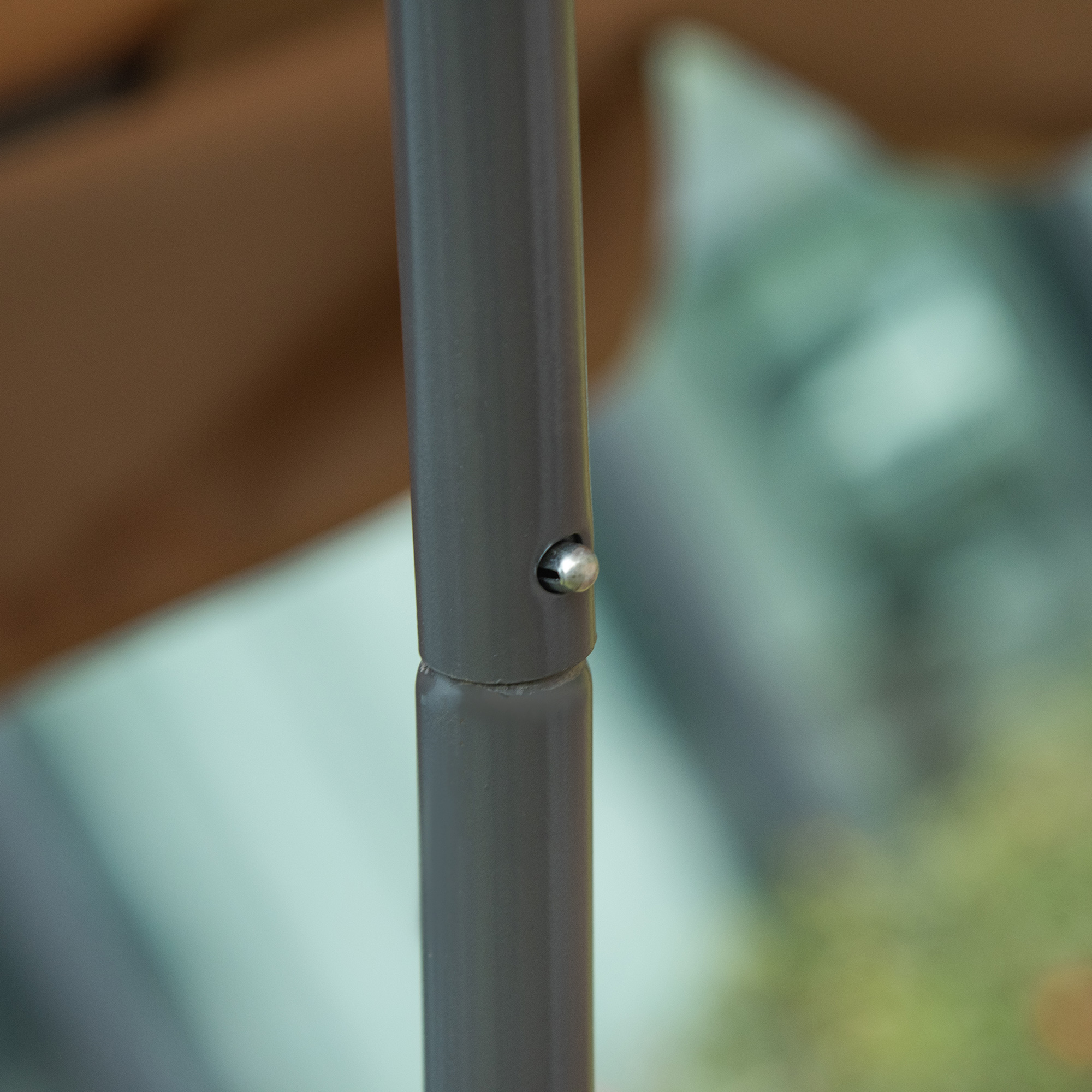  Pat Matrimonial 2 Locuri Parasolar Reglabil de Exterior si Gradina 200x175 x134cm Maro [7]