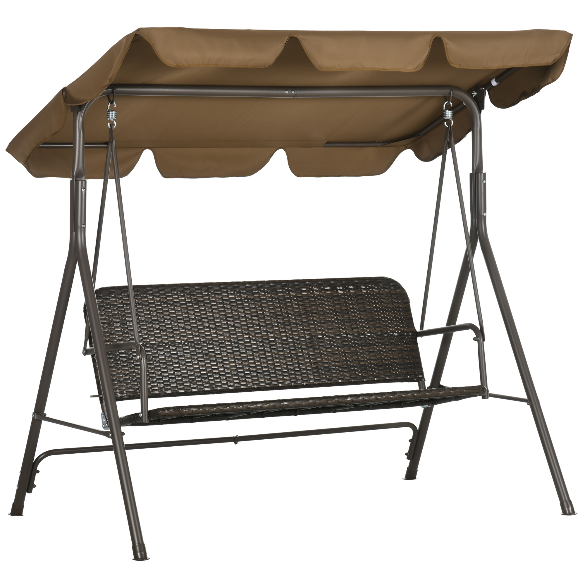 Gradina & balcon - Balansoar Gradina 3 Locuri - Ratan & Otel, Acoperis Reglabil