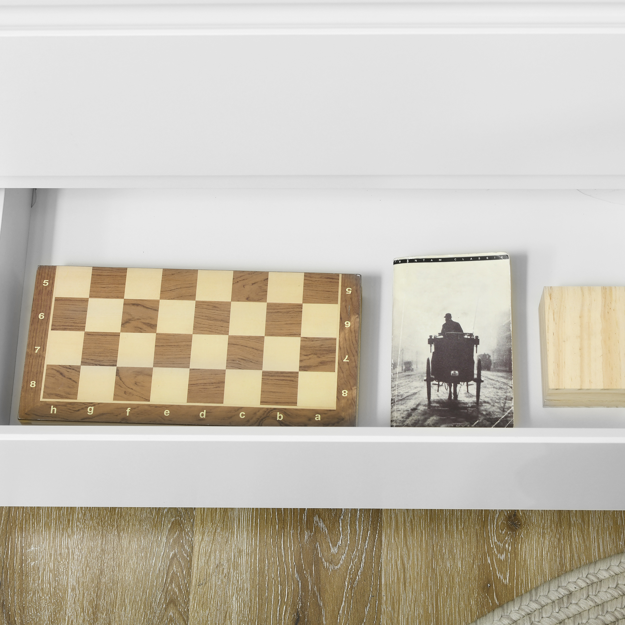  Comoda cu 3 Sertare din PAL Alb pentru Dormitor, Birou si Living, 70Lx37x75cm [6]